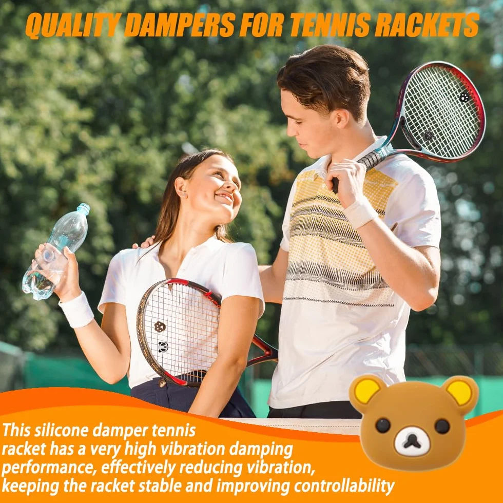 Antivibrador Raqueta Tenis Silicona Amortiguador Badminton Animales 16 Piezas Accesorios