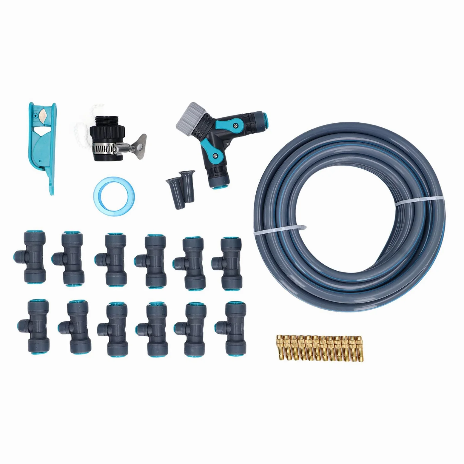 de riego de jardín, kits de riego por goteo automático para equipos de césped con gotero ajustable, manguera de 10m