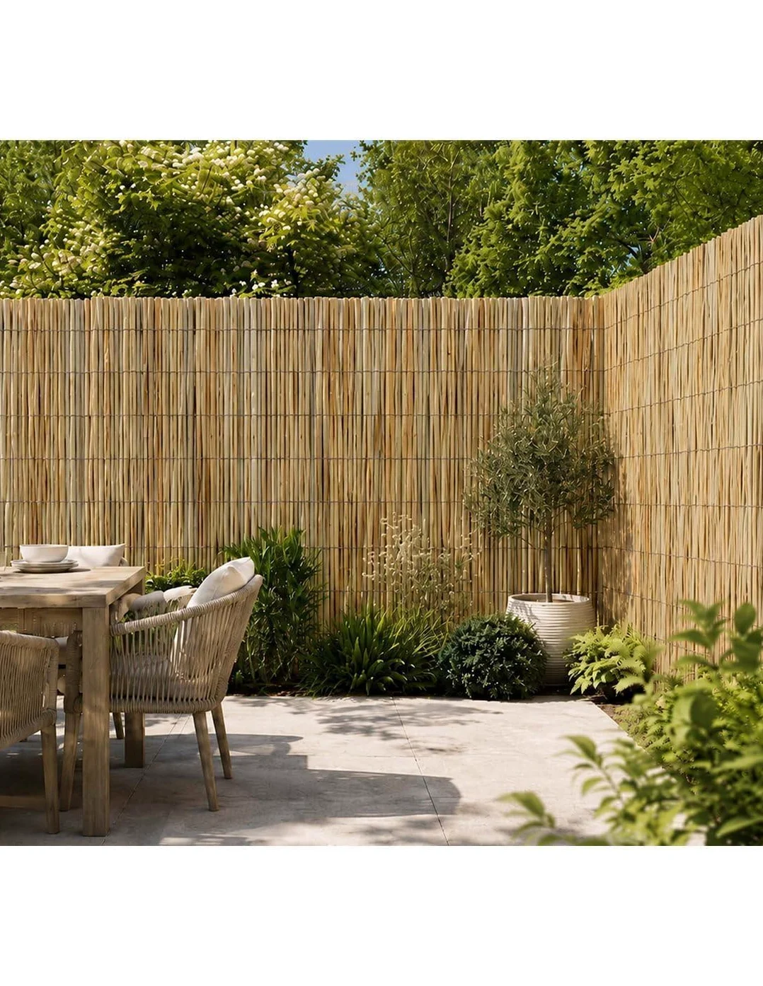 Jardin202 - Cerramiento Premium Natural Alpes Ocultación 95% | Multivarillas Naturales | Privacidad para Jardín y Terraza | 2x5m () | 2x5m