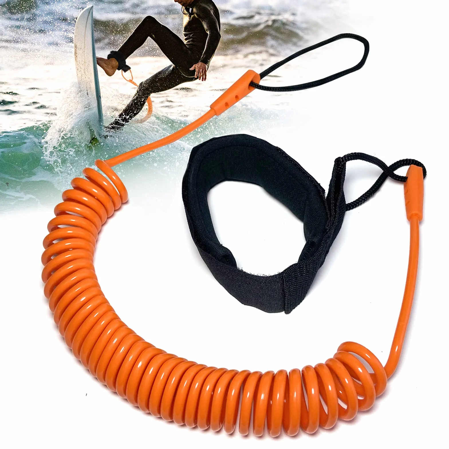 Surf Leash TPU Correa Tobillo para Stand Up Paddle Kayak Sup