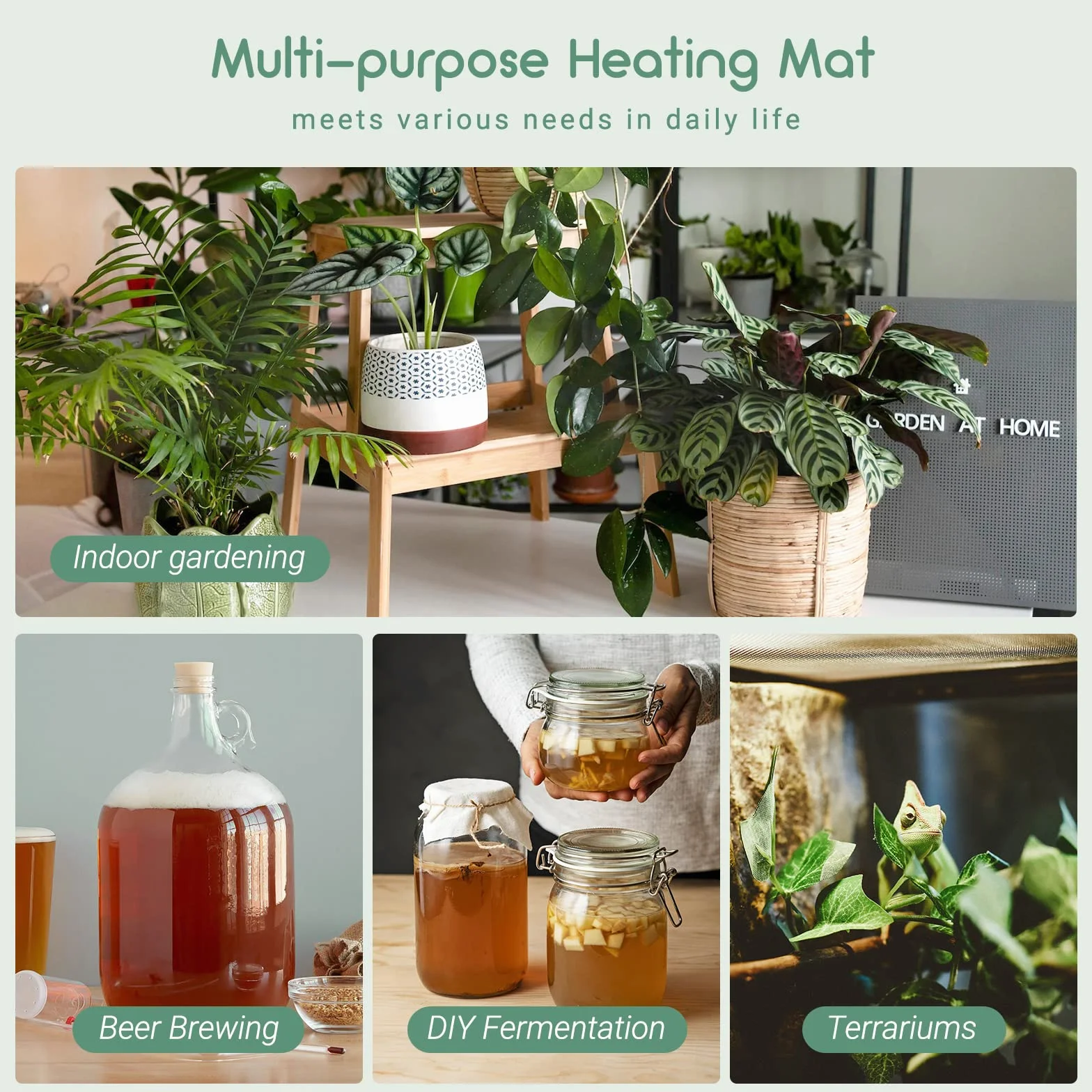 Luxbird Estera Calefactora para Plantas con Termostato Digital, Sonda NTC y Protección IP67, 30W, 52 x 25 cm, Estera térmicas Ideal para Germinación, Invernaderos, Elaboración de Cerveza