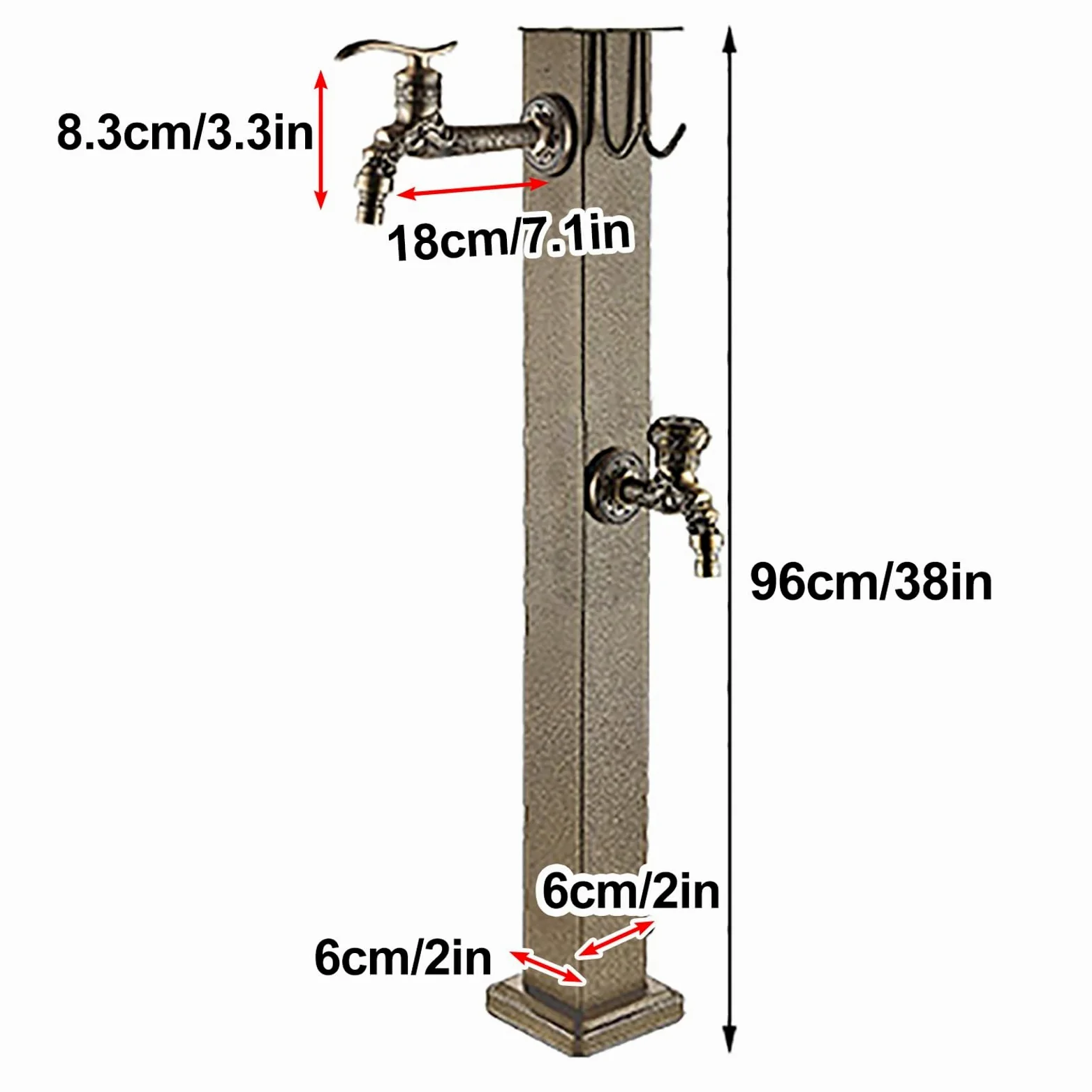 Soporte de manguera independiente, sin heladas, grifo vertical para jardín, columna de agua, espiga a prueba de congelación para un fácil riego en invierno