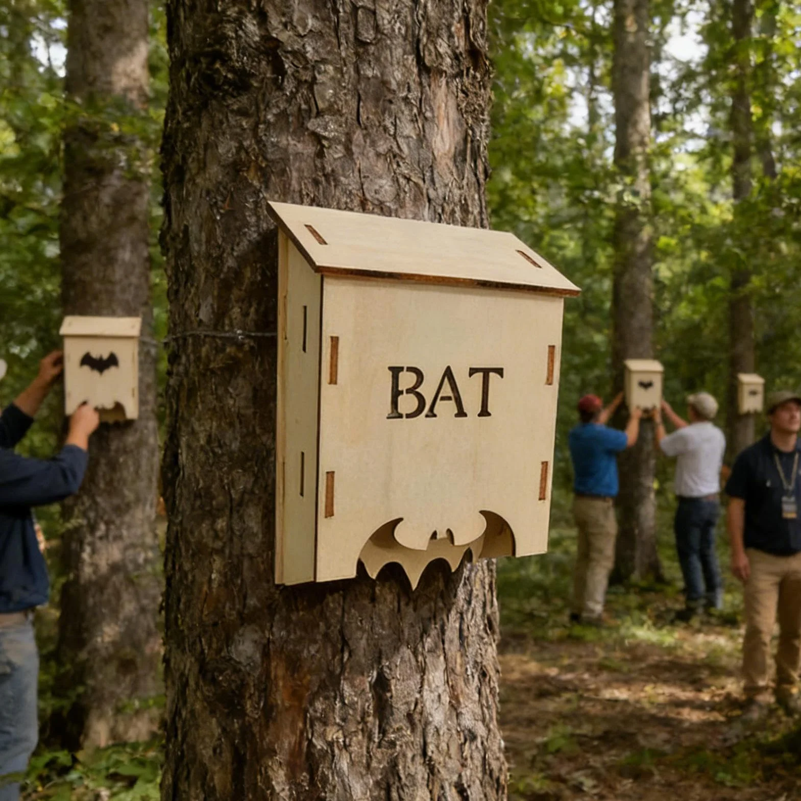 Refugio para mamíferos voladores al aire libre, bodega de madera, santuario para uso en jardín, de madera con texturas rugosas, decoración de patio, gallo de mamíferos para tierras de