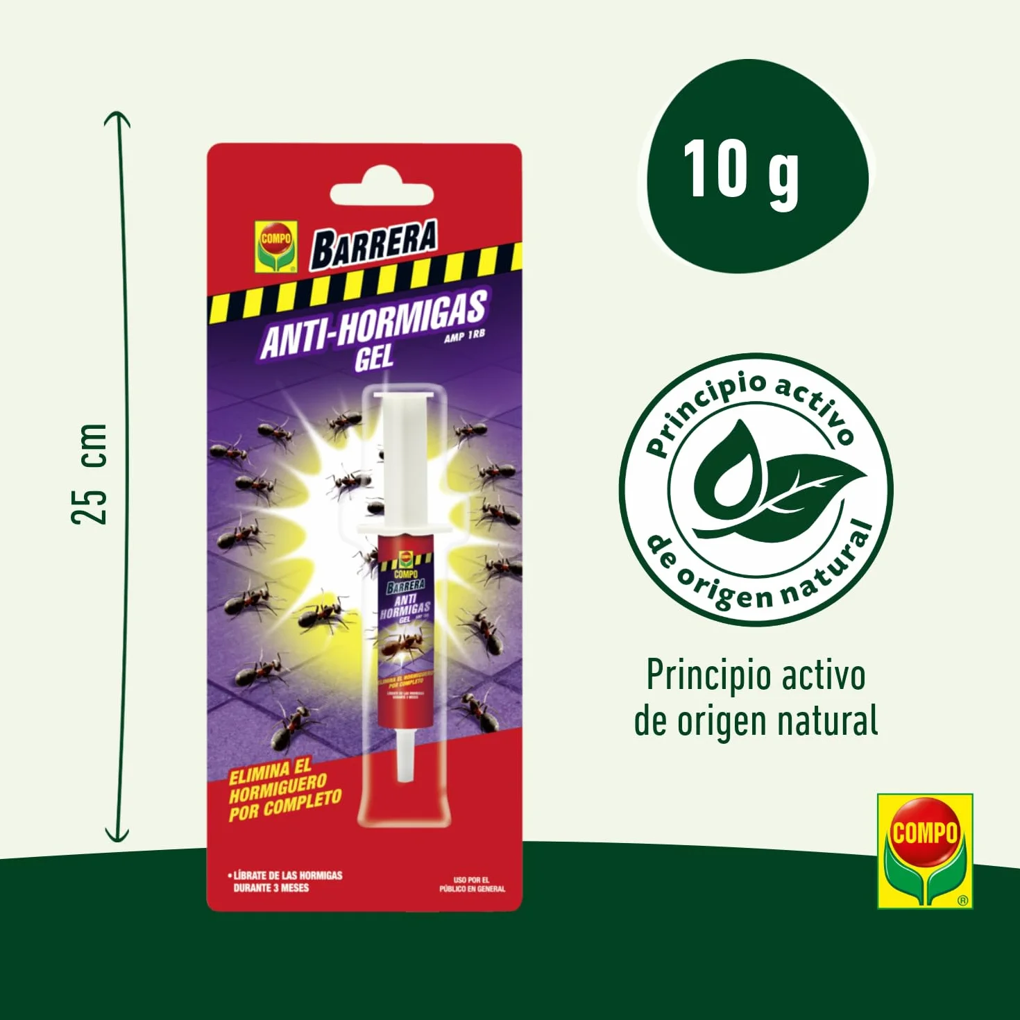 COMPO Barrera Jeringa Anti-hormigas gel 10 gr