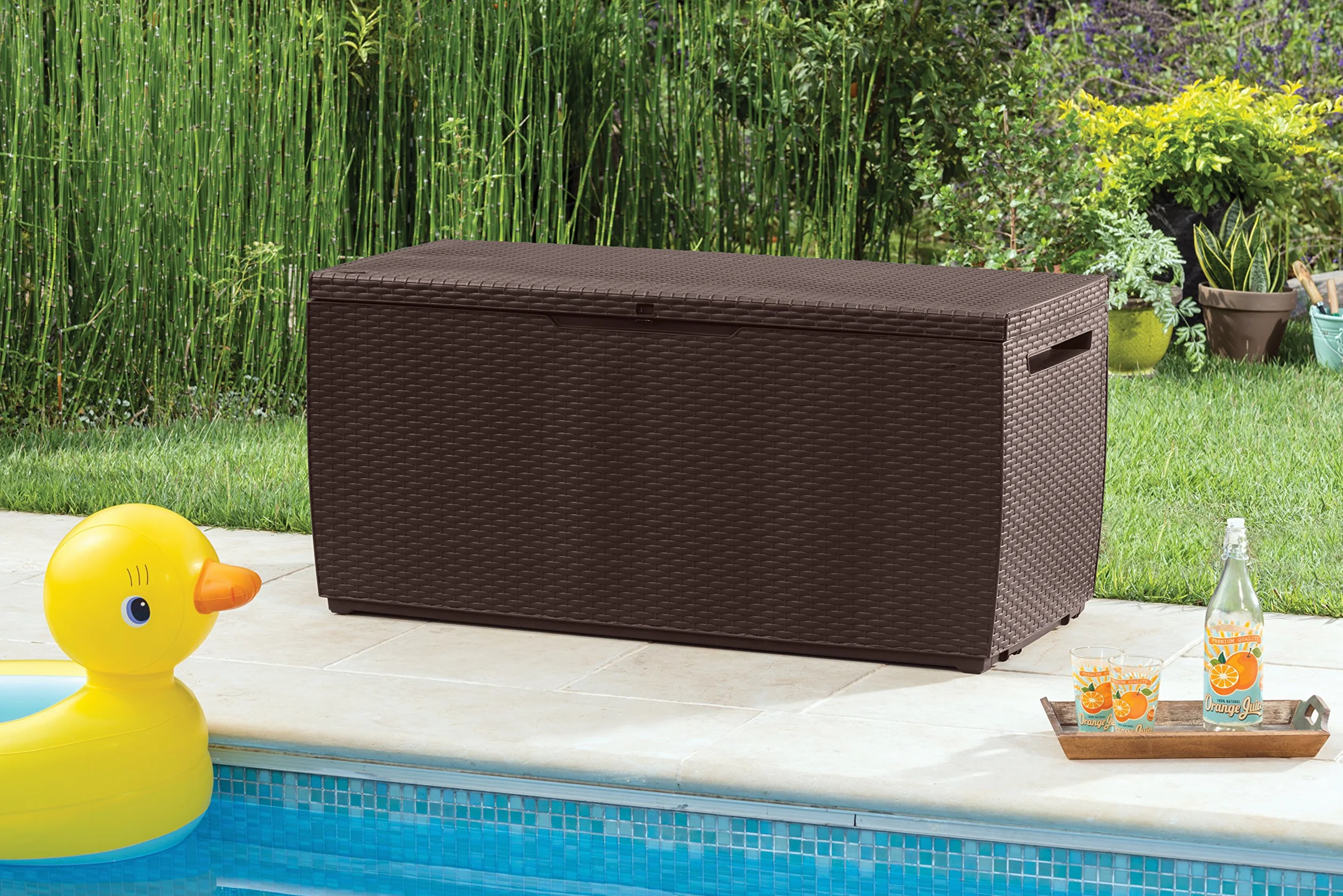 Keter S14647140 Arcón Exterior, Marrón, 53.5 x 123 x 57 cm