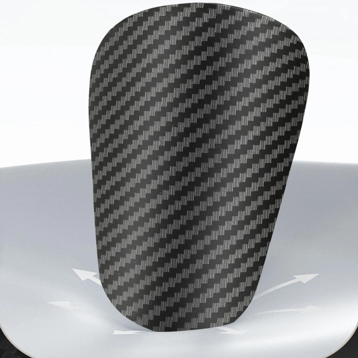 YUNYU Espinilleras fibra de carbono 11,5x6 cm protectores piernas fútbol espuma EVA juego 2 piezas