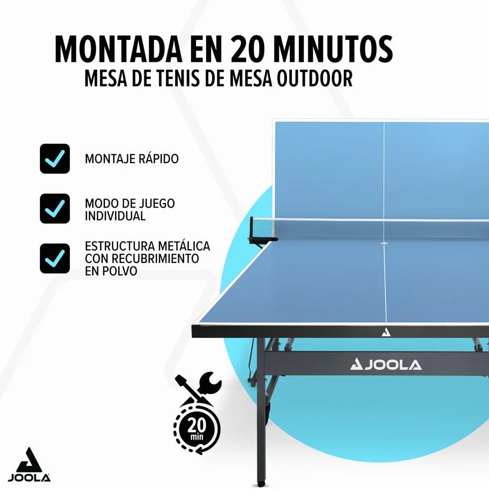 JOOLA Mesa de Ping Pong Exterior Rally Plegable Resistente a la Intemperie