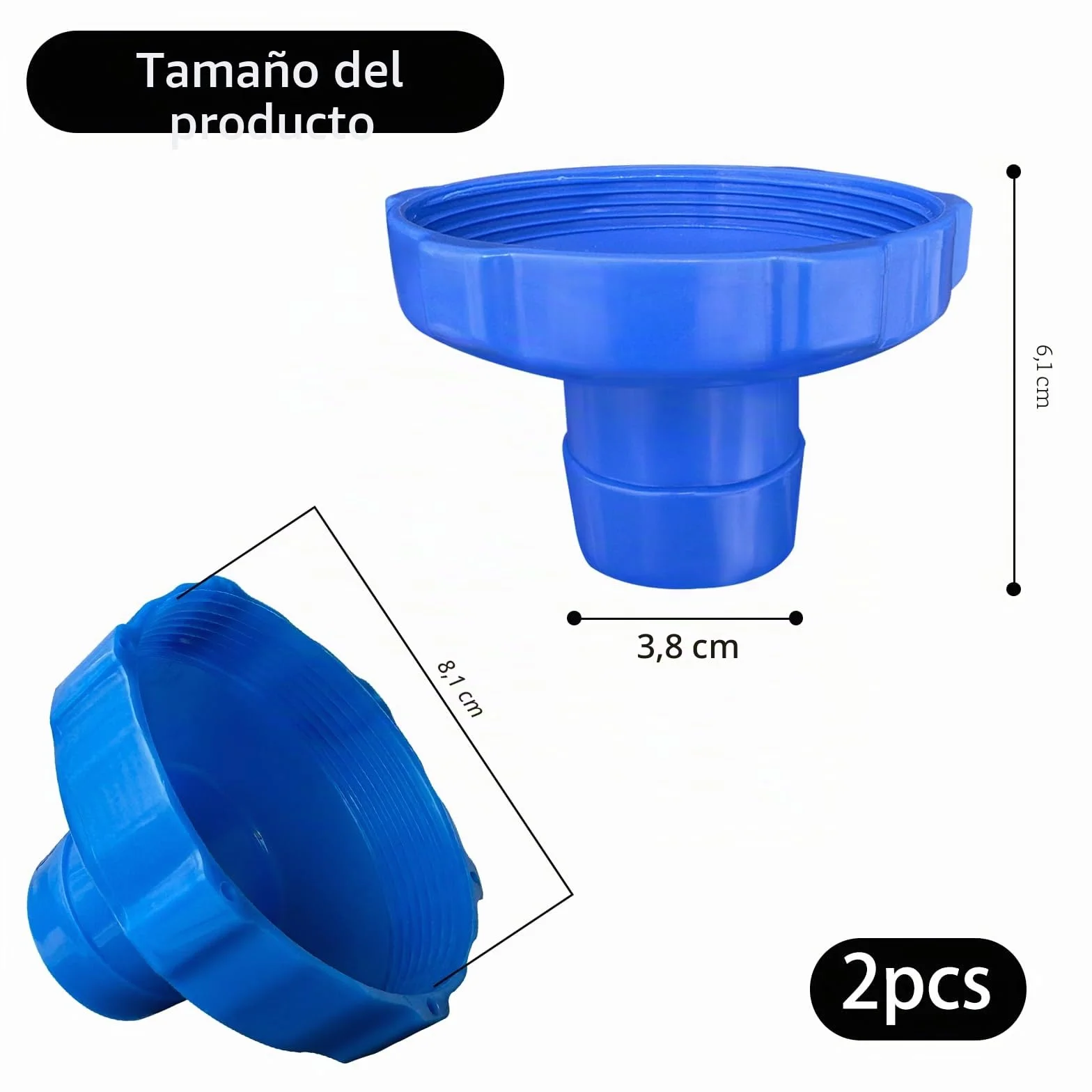 2 pcs Adaptador para manguera de skimmer, pequeño adaptador de manguera de filtro, para piscina sobre el suelo Skimmer Kit