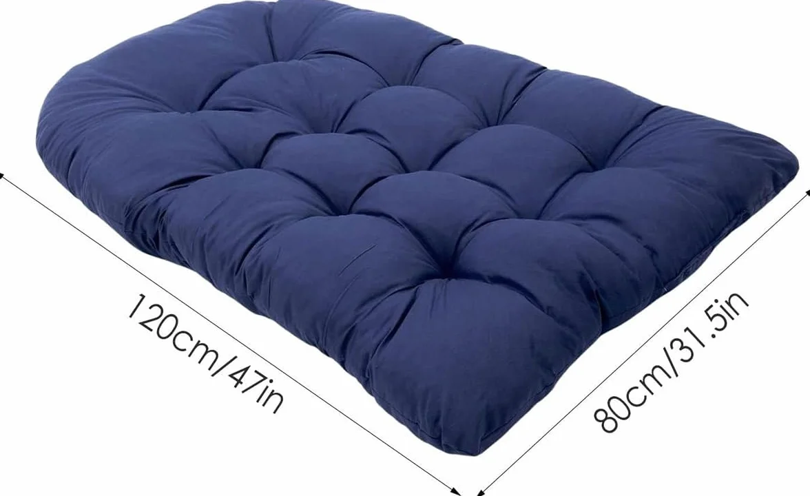 Cojin para Silla Colgante, Impermeable Almohada para Silla Columpio, Grueso Cojín de Asiento Hamaca para Jardín Terraza Interior Exterior (Silla No Incluida)(Gray)