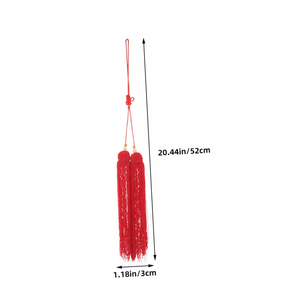 Borlas Colgantes de Tela Roja 6 Piezas para Espada Tai Chi Artes Marciales Resistente Multifuncional