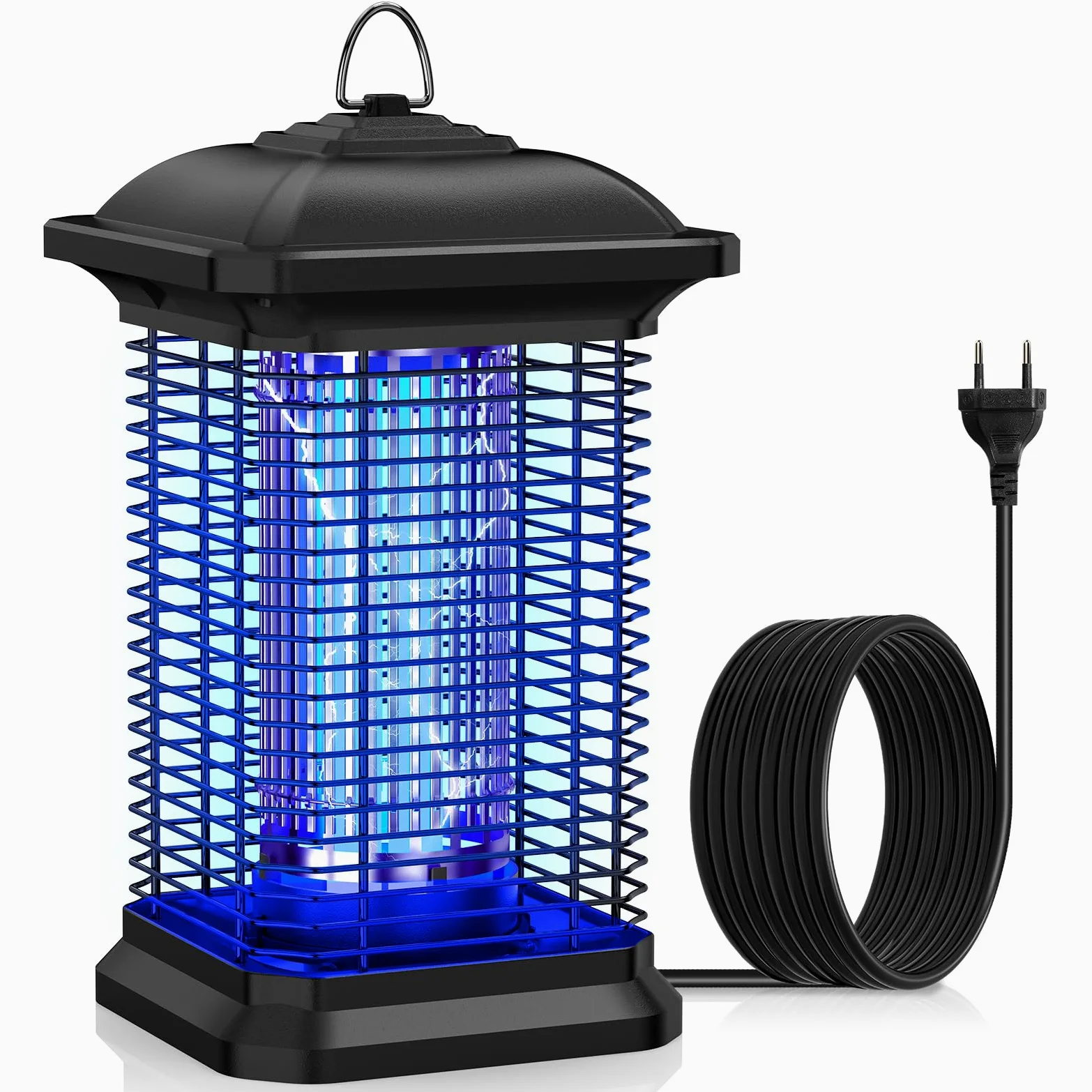 Lámpara Antimosquitos, 18W 4000V Potente Mata Insectos Eléctrico UV, Repelente De Mosquitos para Moscas Alcance 100m² Reducción Eficaz De Los Insectos Voladores para Patio Jardines Patio Trasero