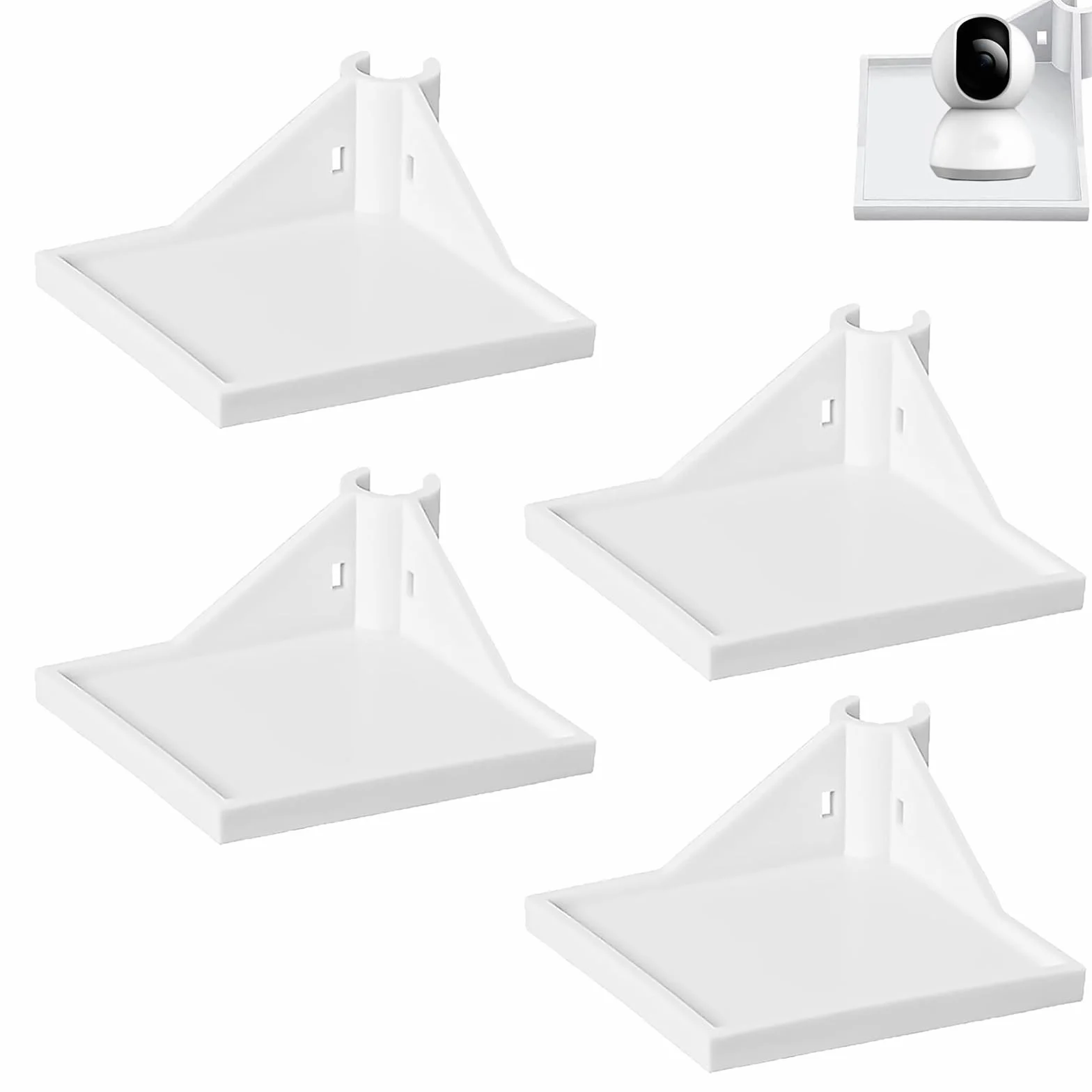 Accesorios para Tienda de Cultivo, 4 Pieza Estantes de Esquina para Tienda de Crecimiento, 8,9 x 8,9cm Accesorios Versátiles para Tienda de Cultivo, para Postes de Tienda de 16mm, Blanco(Reutilizable)