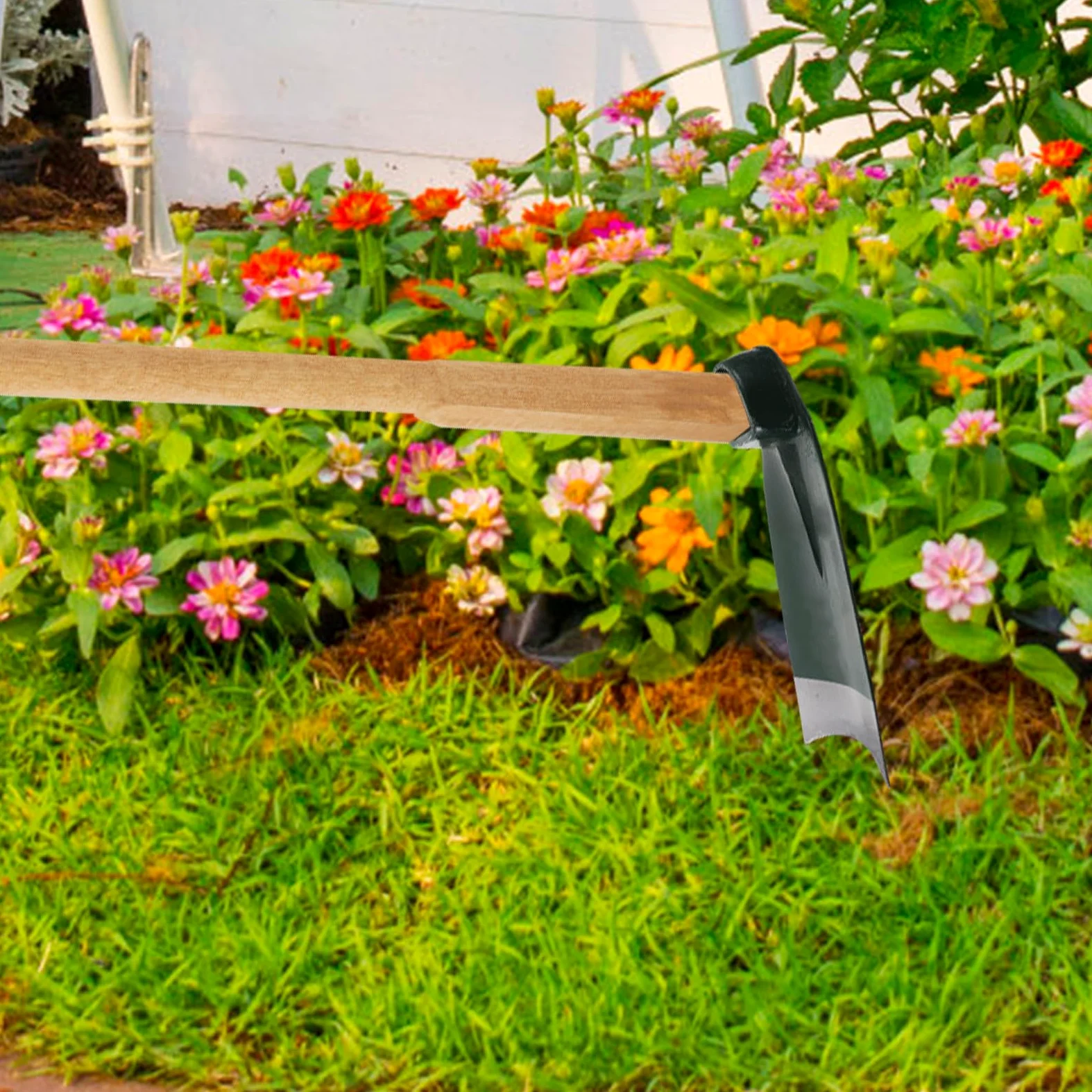 Azada de Jardinería de Acero Inoxidable Resistente y Ligera Cabeza de Azada para Suelo Deshierbe y Cultivo Herramienta Práctica para Jardineros Fácil de Instalar y Duradera
