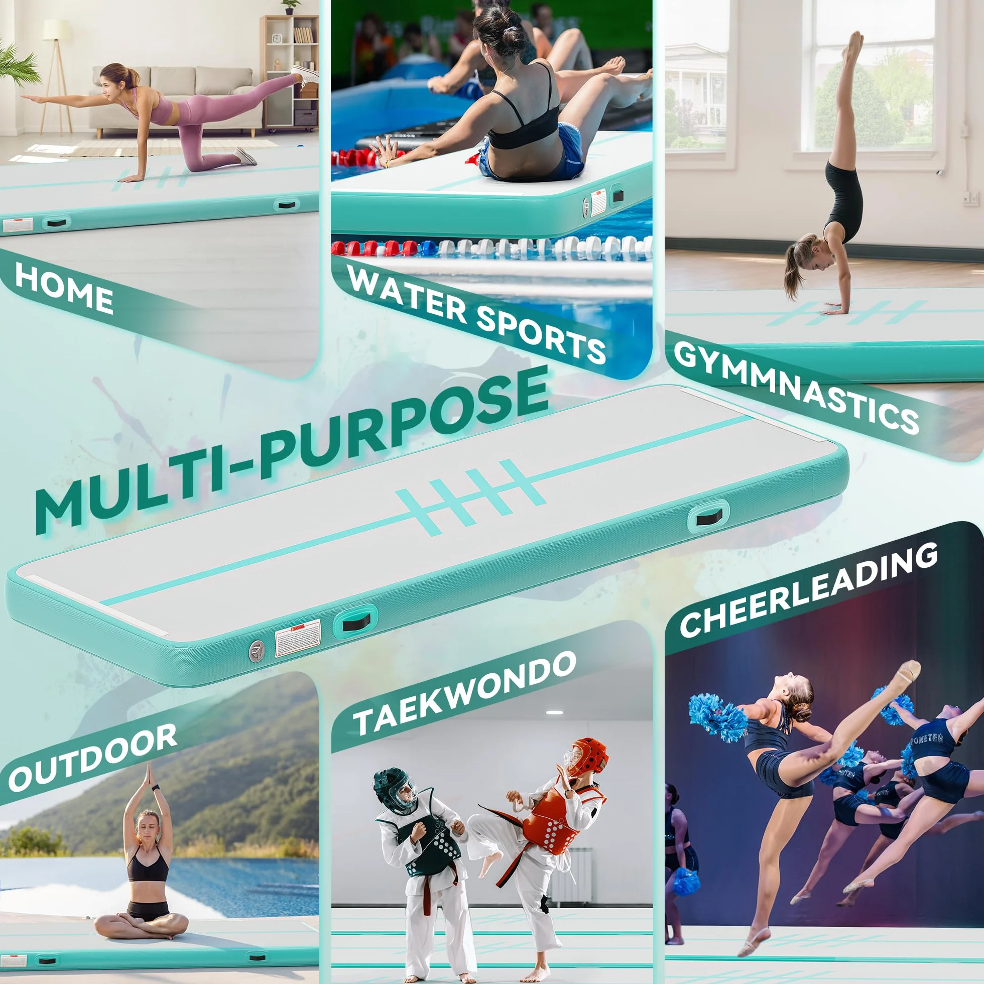 YITAHOME Air Matte Track 3M 4M Tumbling Mat Inflatable Gym Mat 10cm