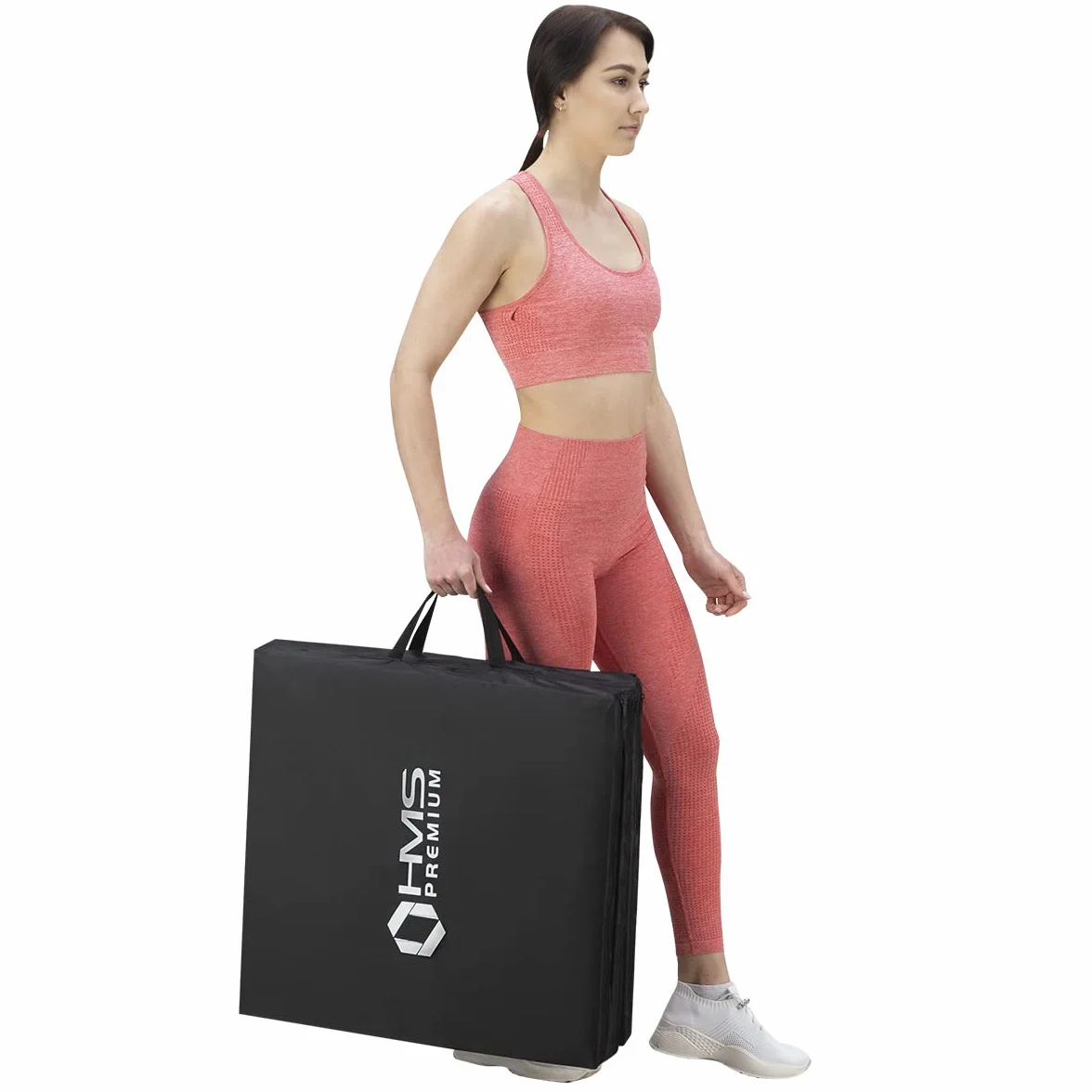Colchoneta de gimnasia plegable 180 x 60 x 5 cm Negro