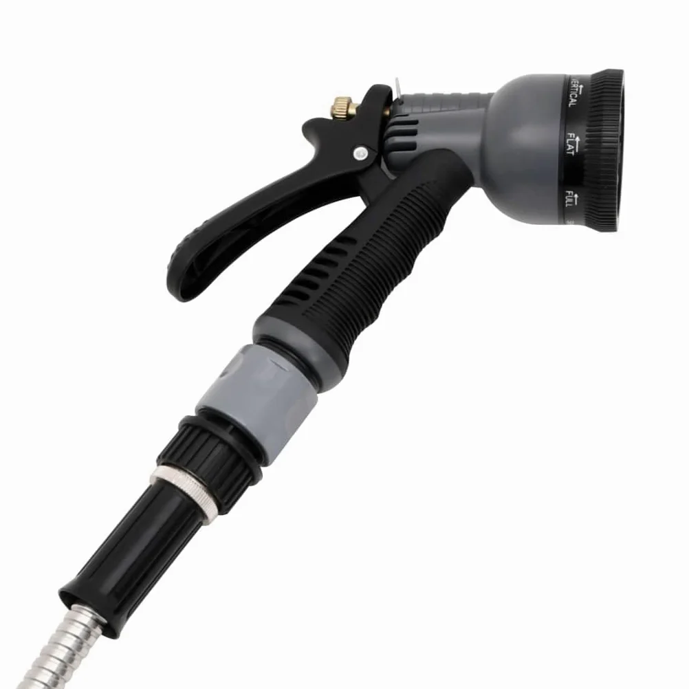 vidaXL Manguera jardín y pulverizador Acero Inoxidable Plata 14mm 30 m