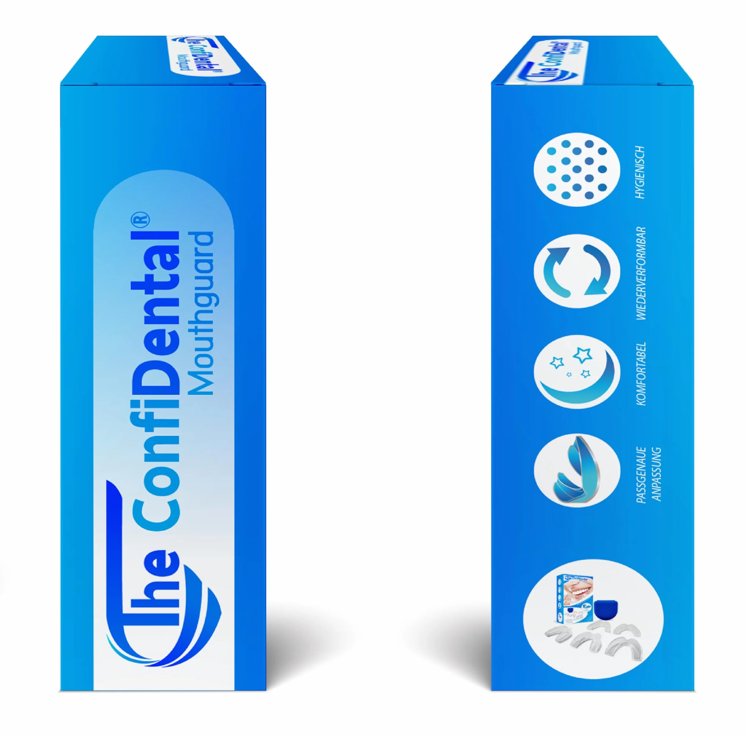 Protectores de boca moldeables para bruxismo, paquete de 5, 3 regulares y 2 resistentes