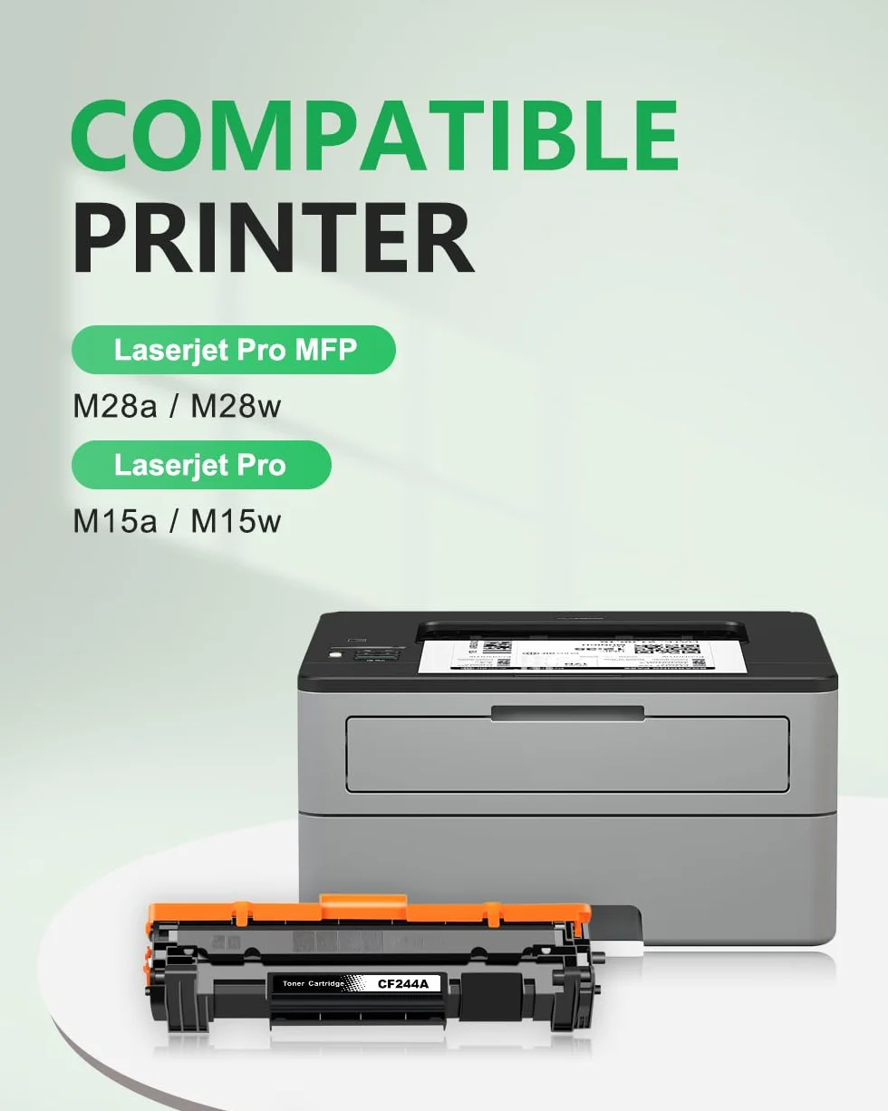 Colorfly CF244A 44A Cartuchos de Tóner Compatibles para HP LaserJet Pro M15w M15a MFP M28a M28w (2 Negro)