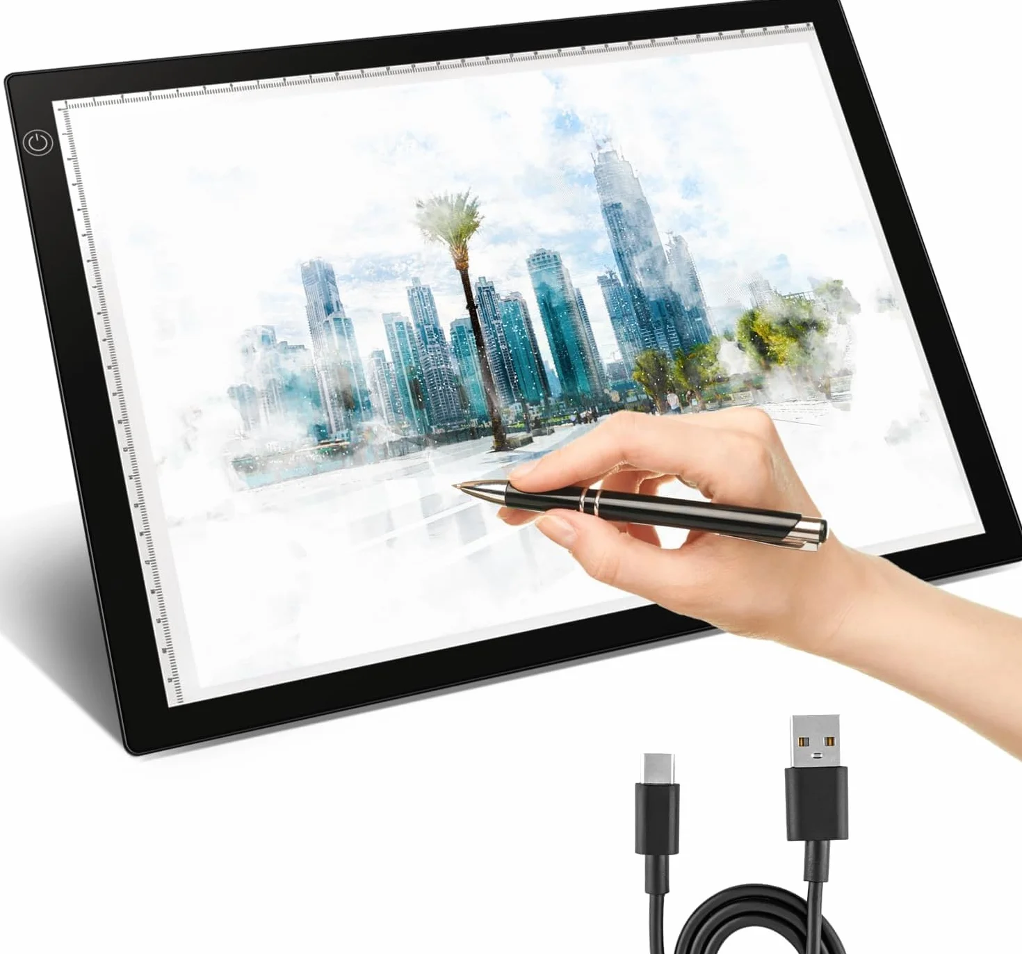 DigitPro Escáner de Negativos Diapositivas, 12 x 9 inch Visor de Luz LED Portátil Ultradelgado