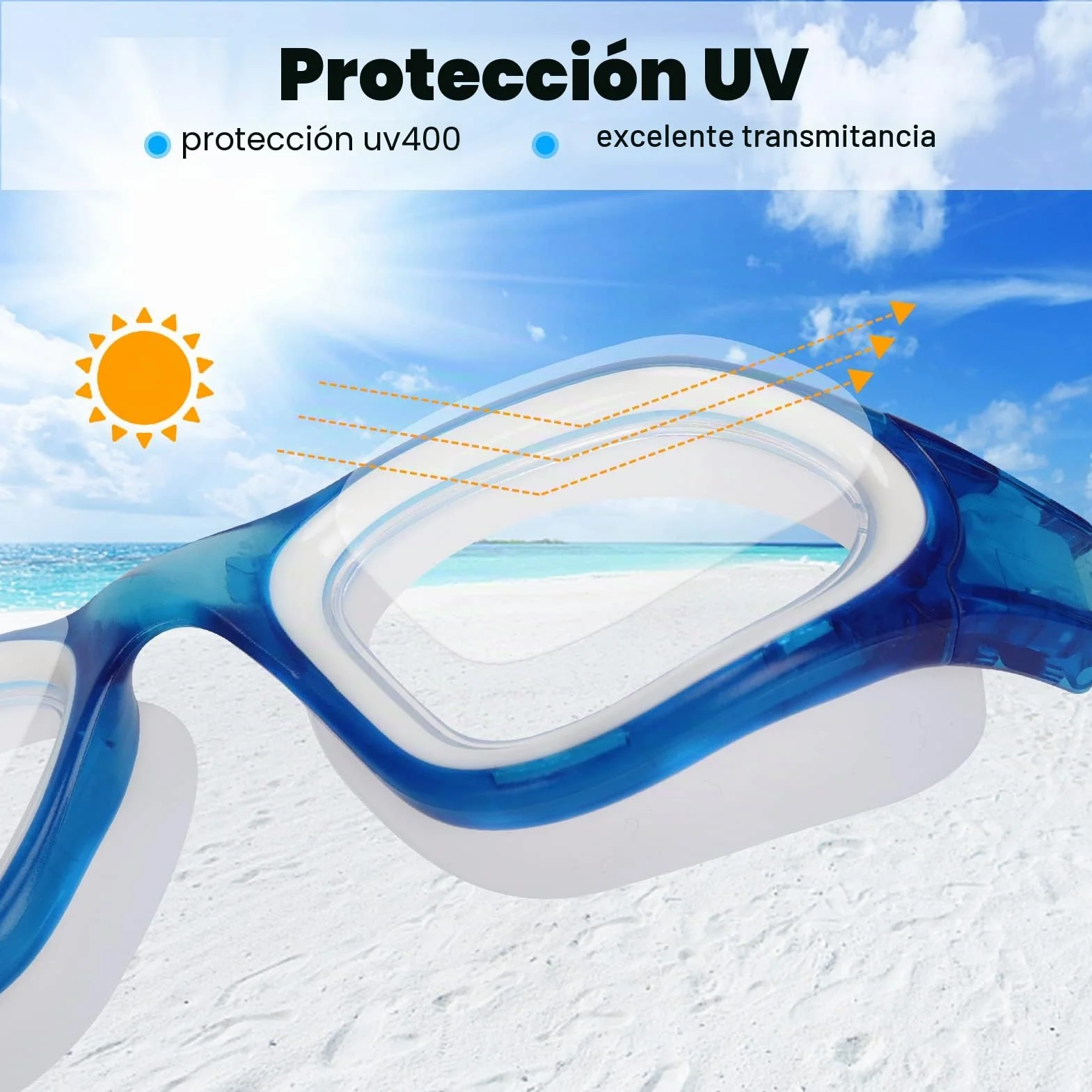 Winline Gafas de natación polarizadas Anti-vaho protección UV sin filtraciones Clara