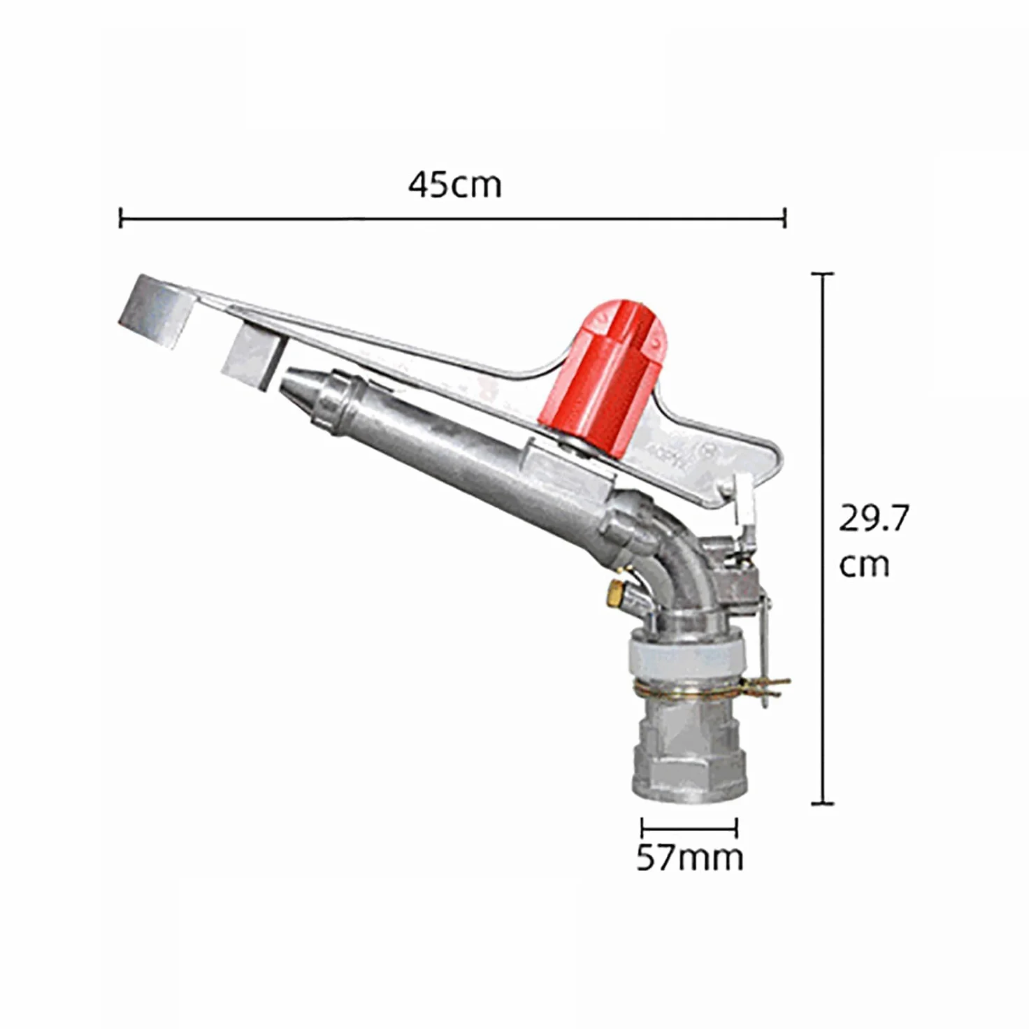 Pistola de riego – Aspersor ajustable de 360 grados para riego de áreas grandes con radio de 26 a 36 metros para granjas, huertos y jardines