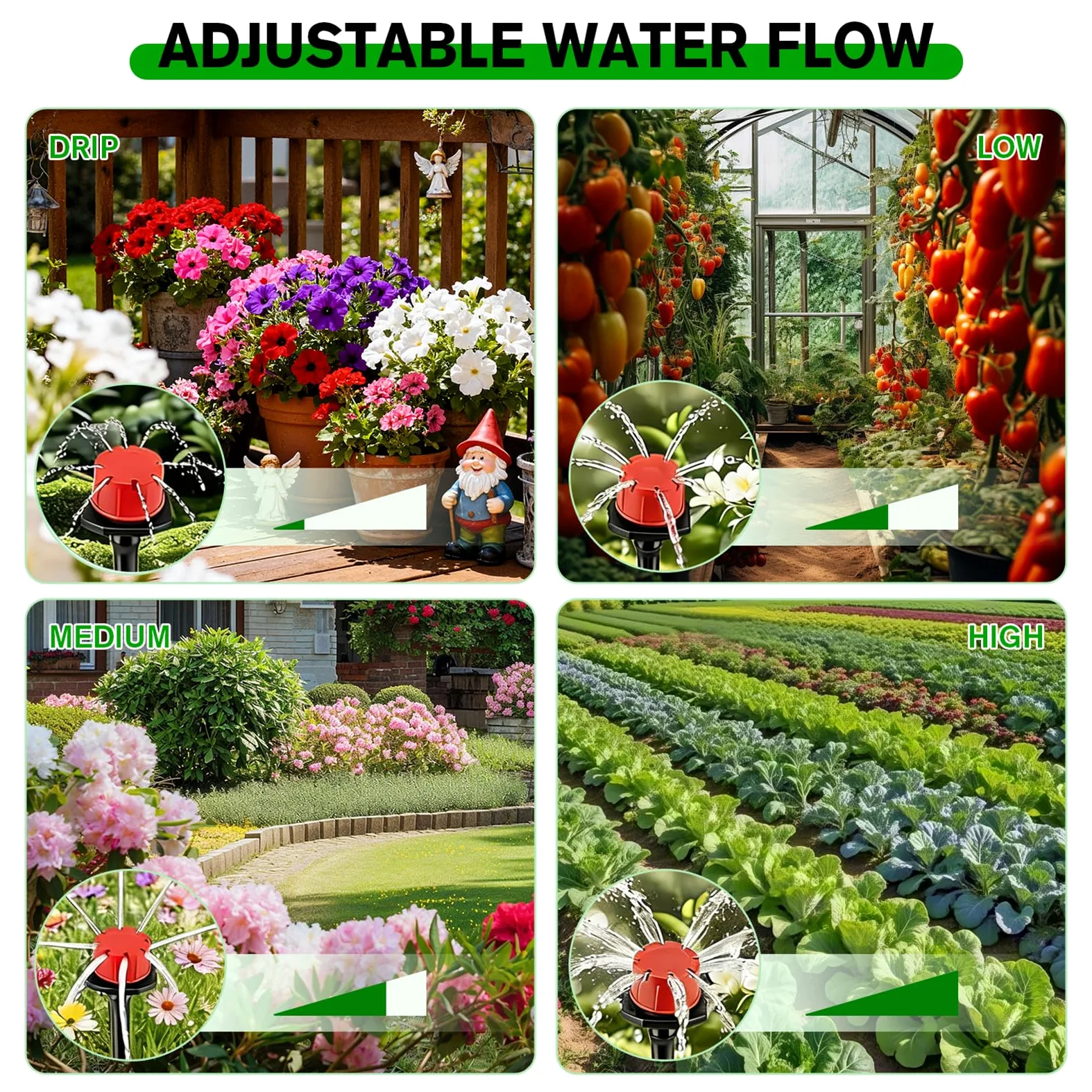 Kit de riego por goteo PVC ABS | Sistema de riego por goteo de 100-164 pies for plantas de jardín, invernadero y césped(164FT)