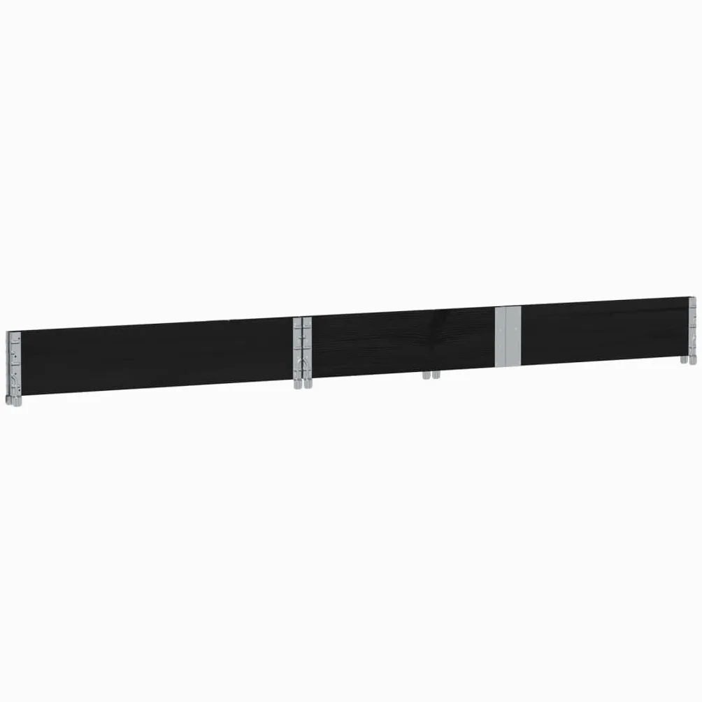 Macetero negro de madera maciza de pino 150 x 100 cm, plegable y apilable, resistente a la intemperie, para balcón, terraza, jardín, ideal para verduras, hierbas y flores