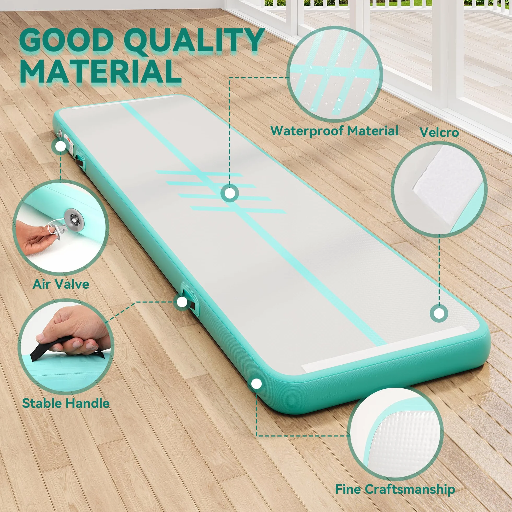 YITAHOME Air Matte Track 3M 4M Tumbling Mat Inflatable Gym Mat 10cm