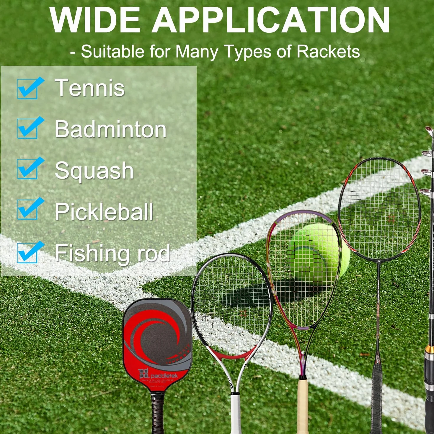 Cintas de Agarre de Raqueta Antideslizantes 6 Piezas Overgrips Padel Tenis Bádminton