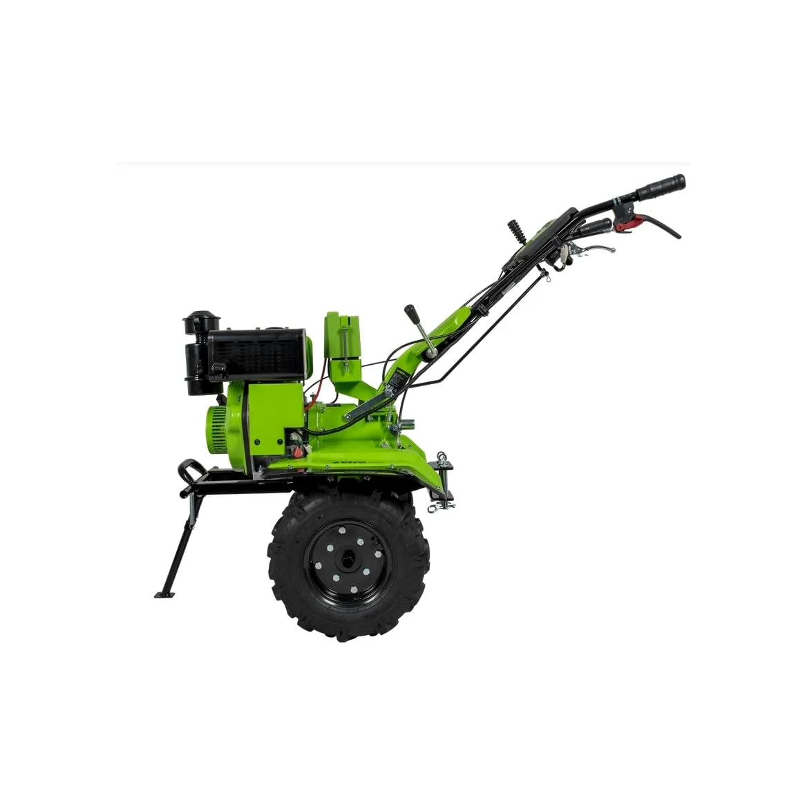 VITO – Motocultor con motor diésel de 7cv con fresas y aporcador, arranque eléctrico, transmisión directa, motoazada, fresas y aporcador