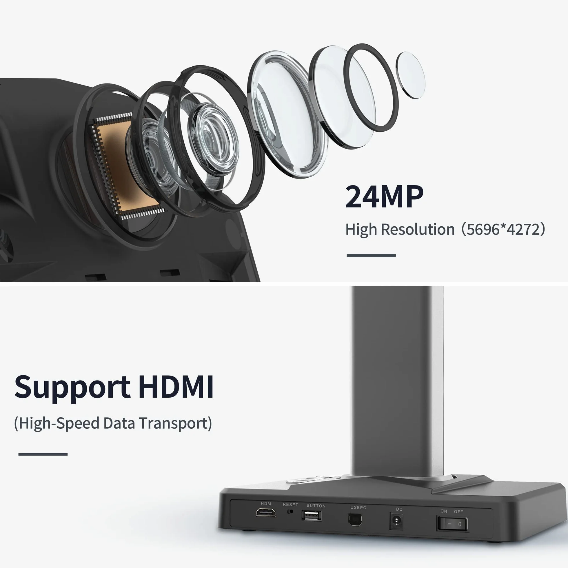 CZUR ET24 Pro Escáner para Libros 24MP Auto-Plano A3 HDMI Compatible Windows macOS Linux