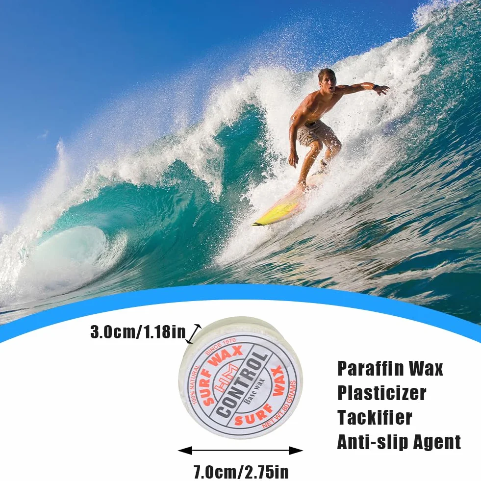 Cera de Surf Antideslizante Tiiyee para Tablas de Surf Base de Monopatín Accesorios Universales (Blanco)