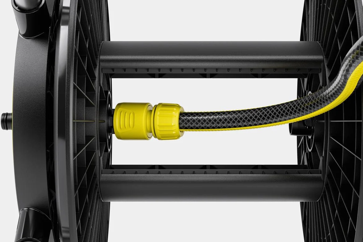 Kärcher HR 3.20 - Soporte para manguera (40 m, flexible, fácil almacenamiento en la pared y uso móvil en el jardín, incluye manguera de 20 m y accesorios), color negro