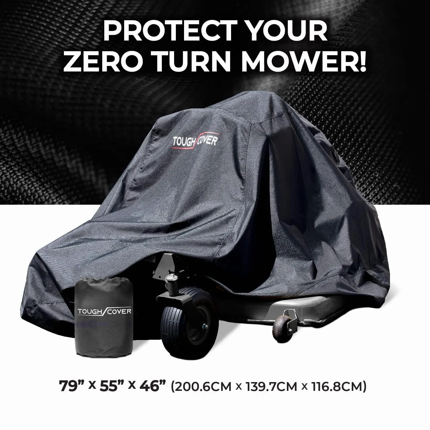 Tough Cover Extreme Edition - Cubierta para cortacésped de giro cero resistente, tela de grado marino 600D, ajuste universal, protege contra el agua, los rayos UV, el polvo, la suciedad y el viento