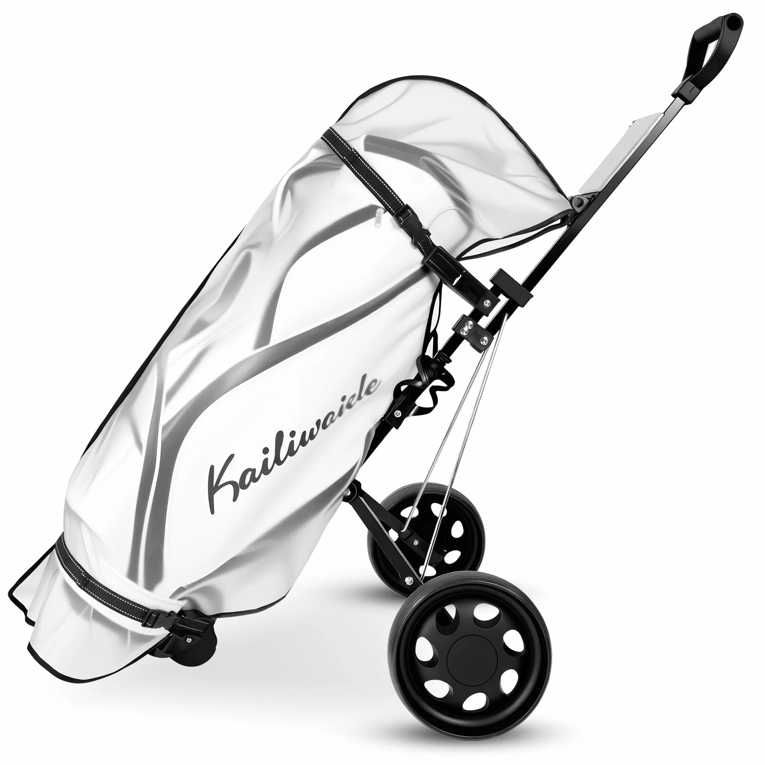 Funda Impermeable para Bolsa de Golf Universal de PVC Portátil Transparente Negro