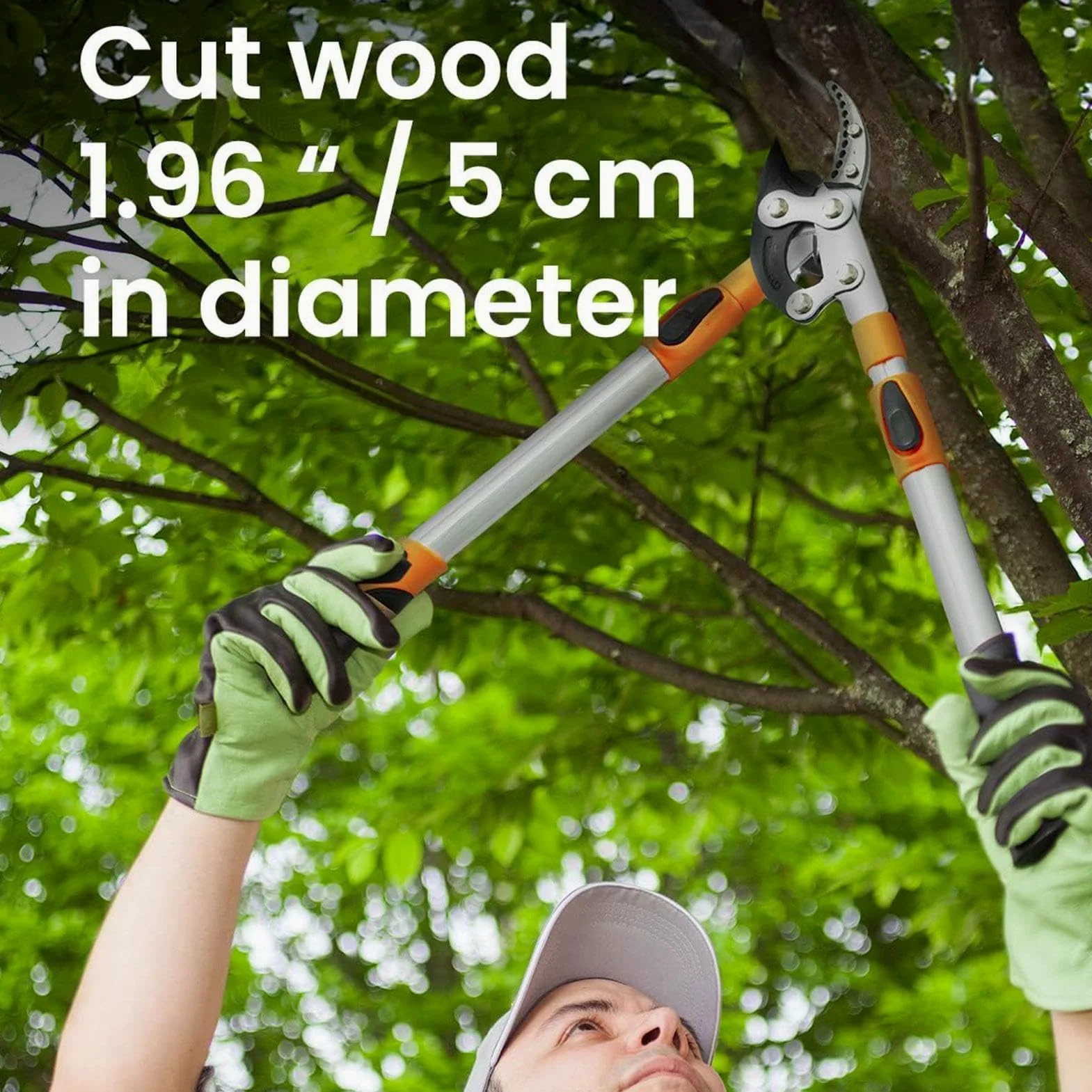 Tijeras de podar telescópicas con extensibles, resistentes tijeras de podar, cortadoras de plantas, para arbustos, flores, plantas, bonsáis, zarcillos, exteriores, patio, , paisaje