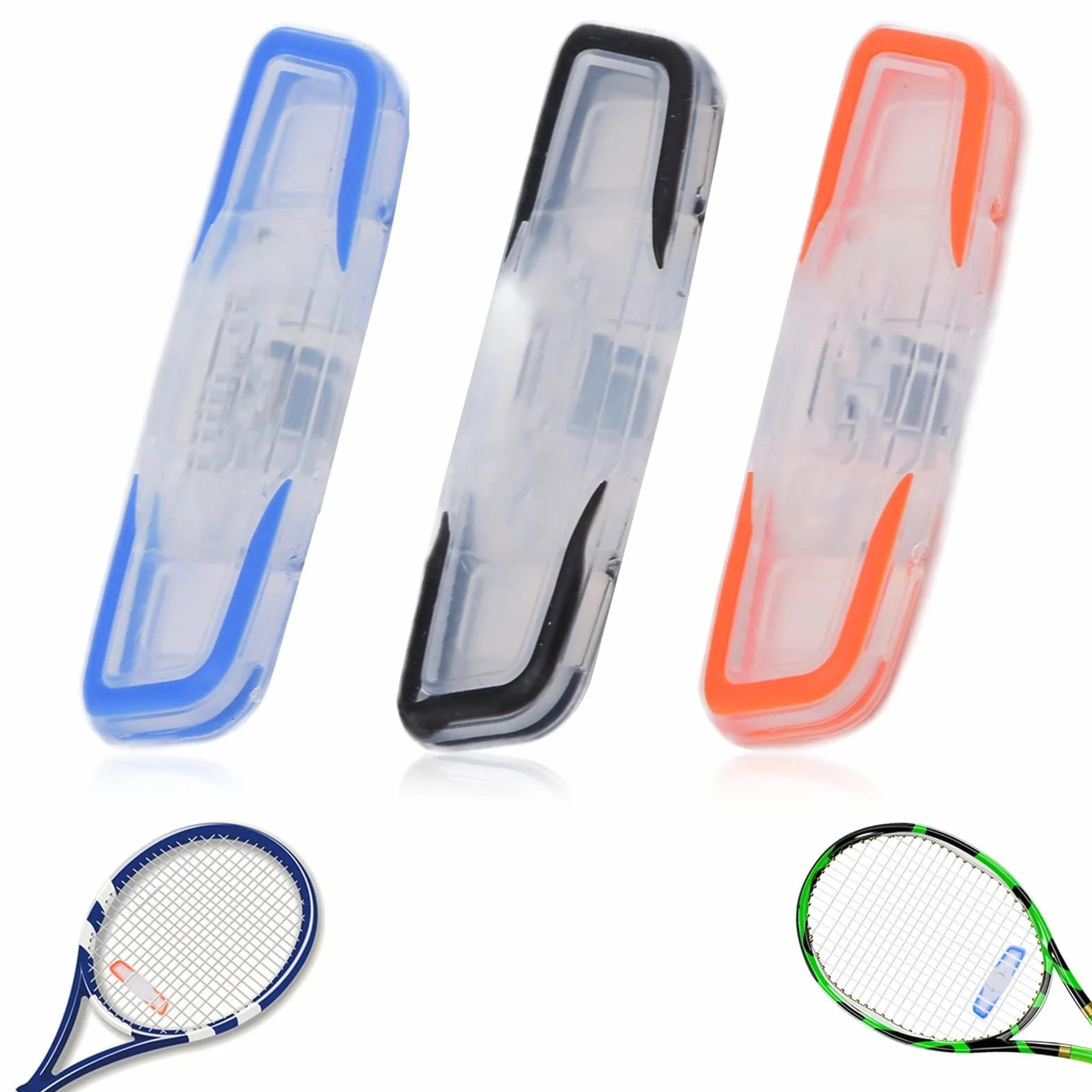 Amortiguador de Raqueta de Tenis de Silicio, 3 Piezas 65x17x8mm Amortiguadores de Vibración