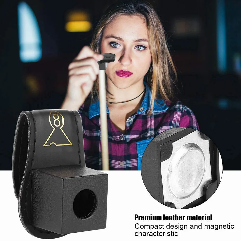Bolsa de tiza de billar soporte PU duradera resistente