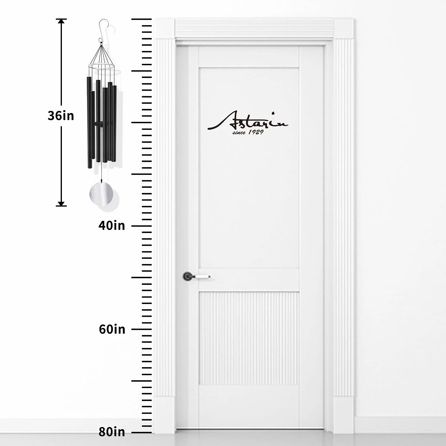 ASTARIN Campanas de viento para jardín, campanillas de viento grandes de 36 pulgadas para exteriores, afinadas, relajantes, relajantes, bajos, campanillas de viento conmemorativas de condolencias para