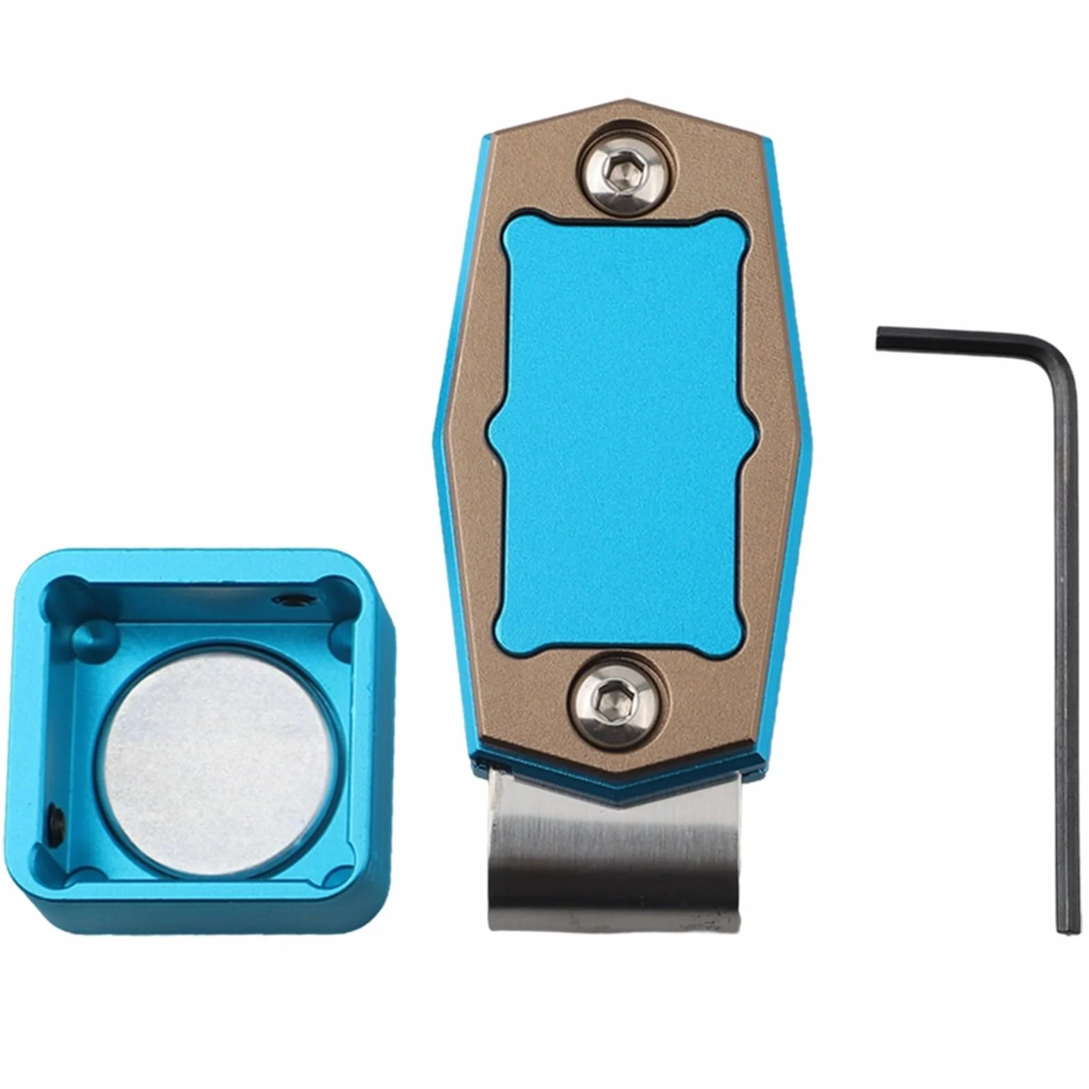 Niceminiwall Soporte magnético para tiza de billar con clip para cinturón azul