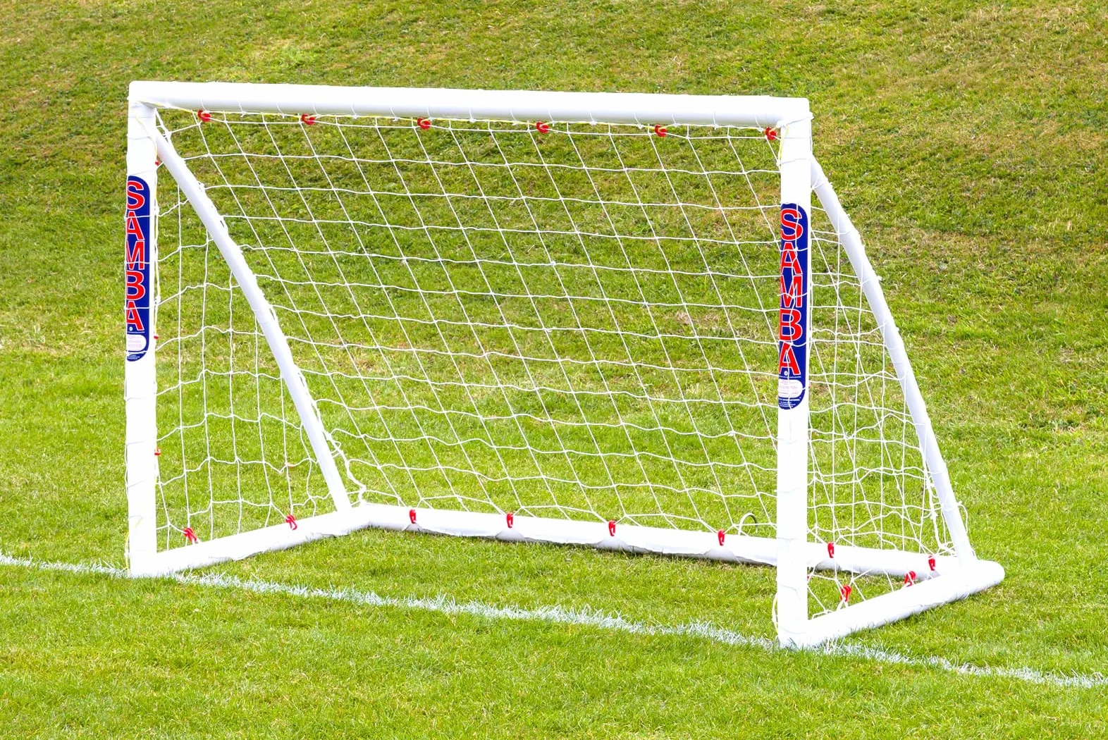 Samba 6ft x 4ft Locking Goal Portable Garden Football Goal Posts White