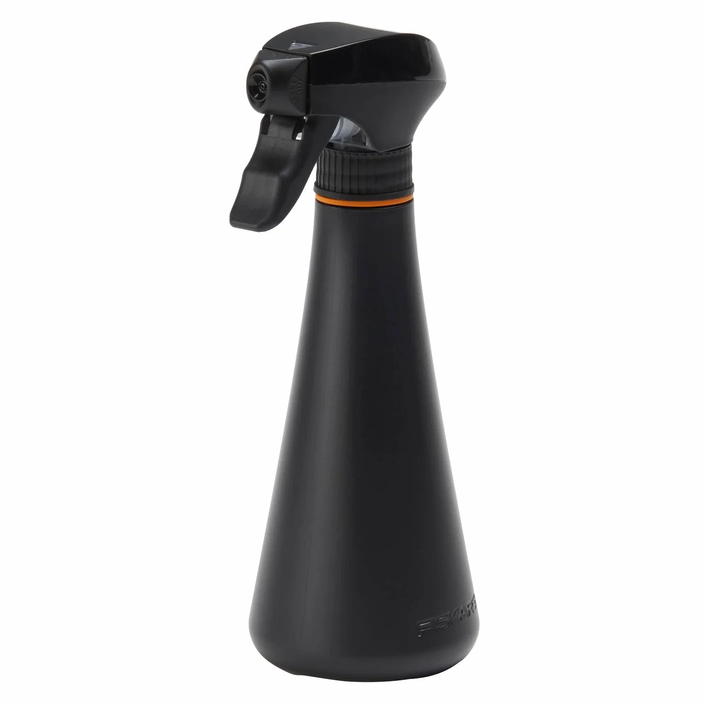 Fiskars Rociador para plantas Botella rociadora de 0,3 litros para regar plantas delicadas y limpiar hojas grandes, Altura: 20,5 cm, Resina, Color: Negro/Naranja, 1071306