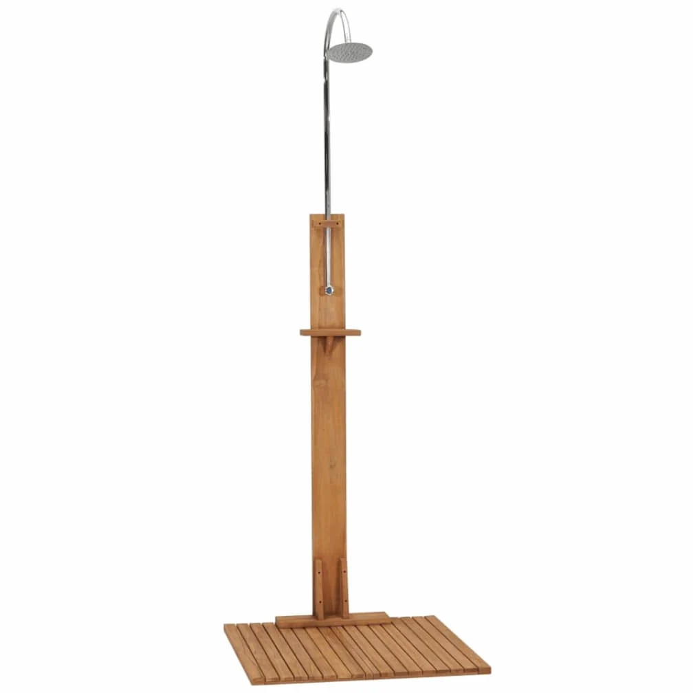 VidaXL Ducha de jardín 75x75x210 cm Madera de teca sólida