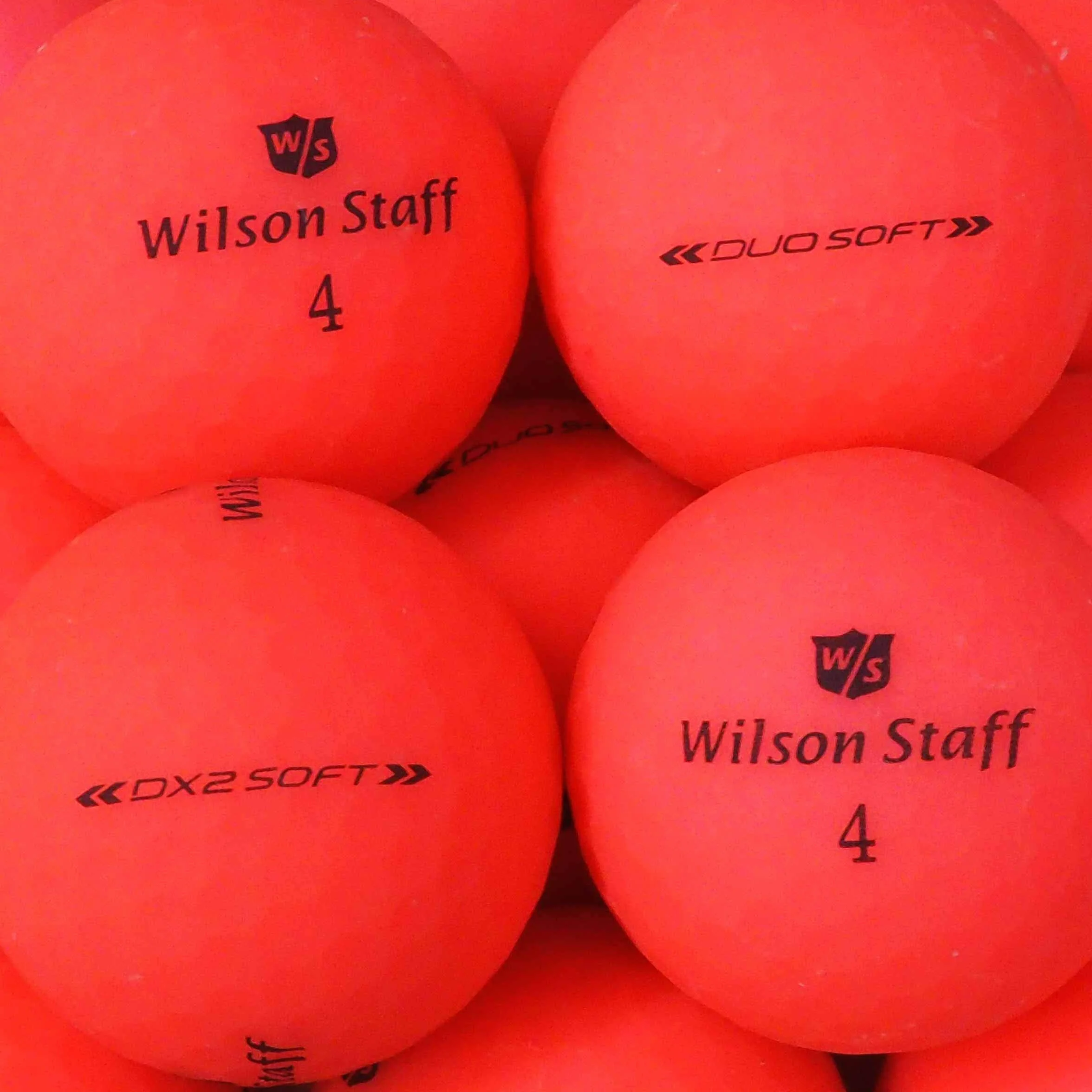 Wilson Staff Pelotas de Golf Dx2 Duo Soft Optix Rojo Mate Usadas