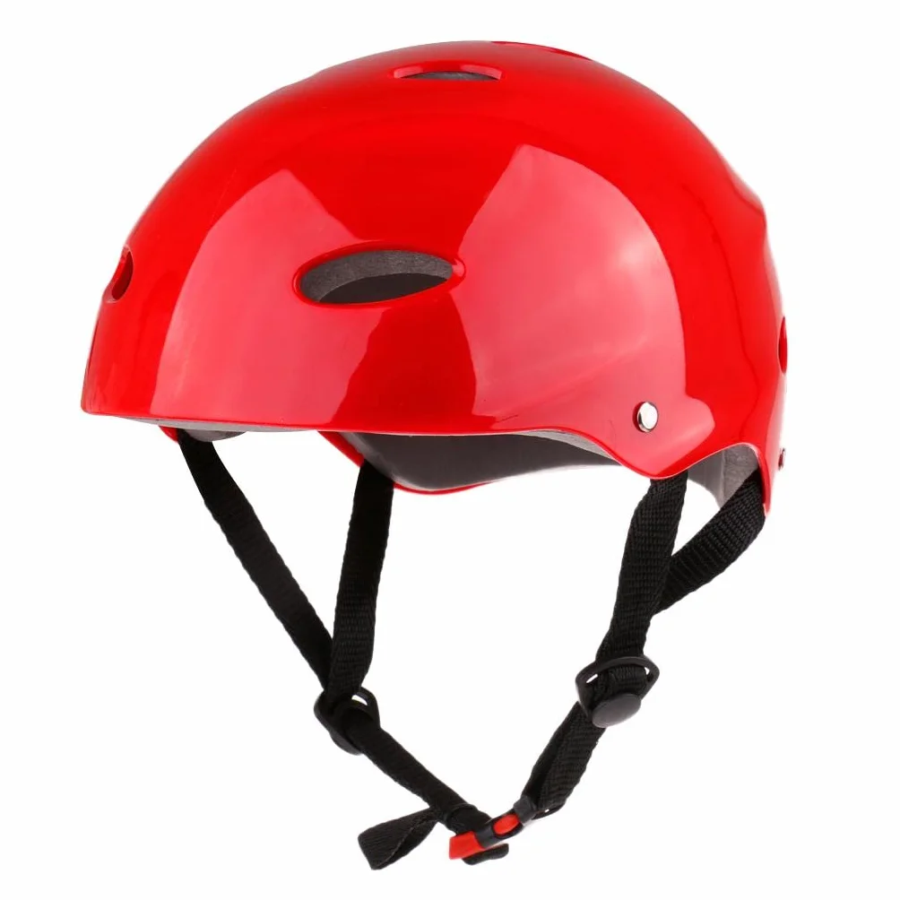 Casco de seguridad para deportes acuáticos wakeboard kayak talla L rojo