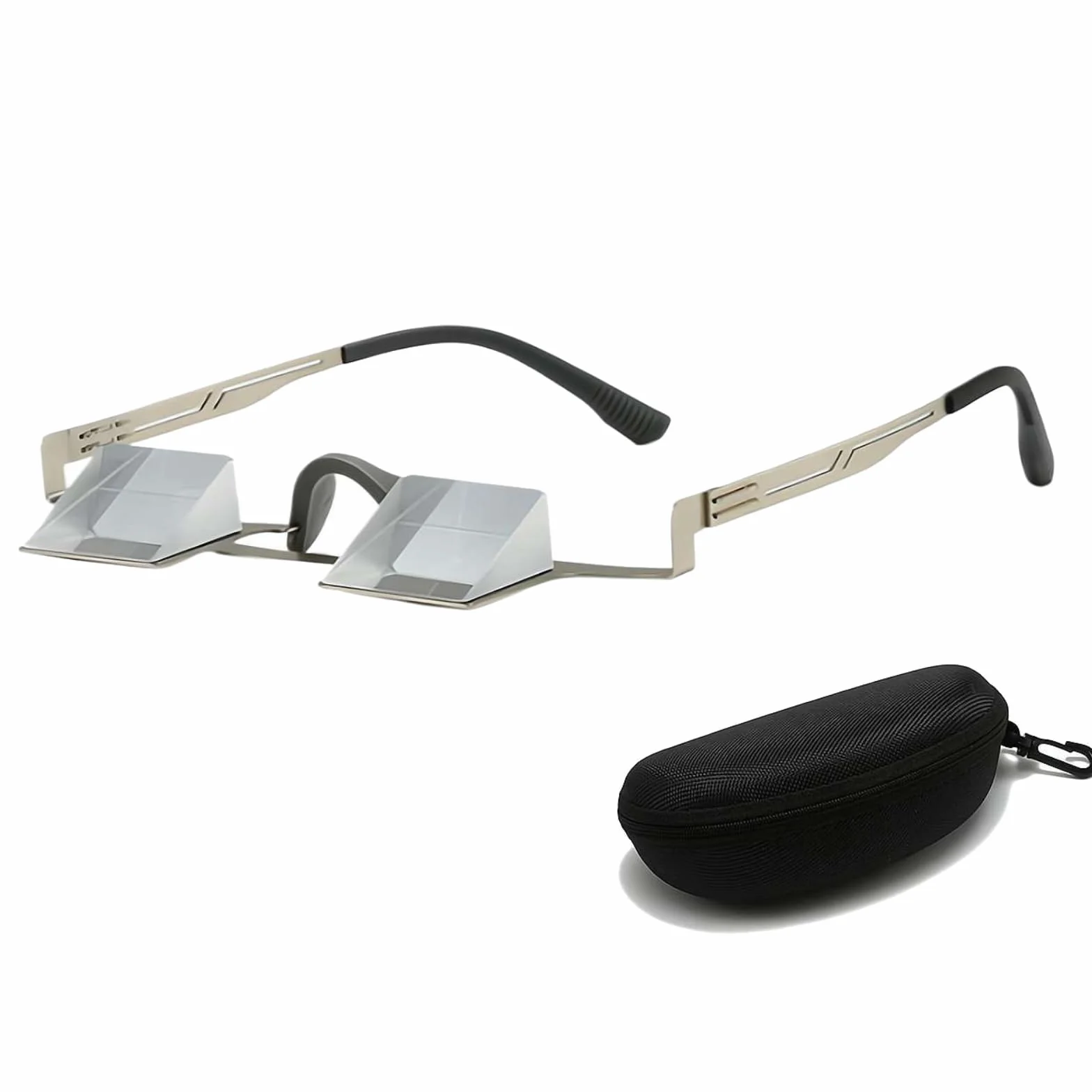 Gafas de Aseguramiento Prism - Lentes de cristal óptico 90° para protección del cuello, marco de titanio ligero, campo de visión amplio