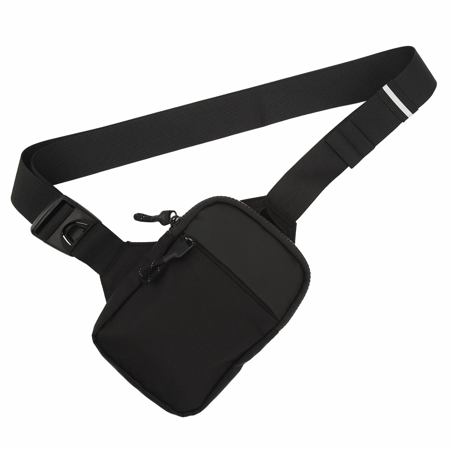 Haofy Bolsa de Deporte en el Pecho, Múltiples Compartimentos, Malla Transpirable, Reflectante, Bandolera para Viajes en Bicicleta