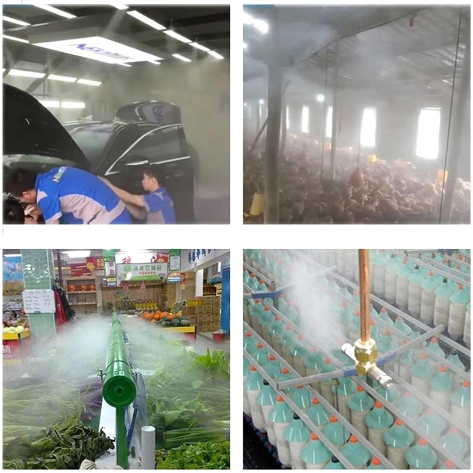 Boquillas de repuesto de latón para nebulizador de sistemas de refrigeración exterior, 50 unidades. Pulverizador atomizador de alta presión para patio, césped, paisajismo y control de polvo, 10/24 U
