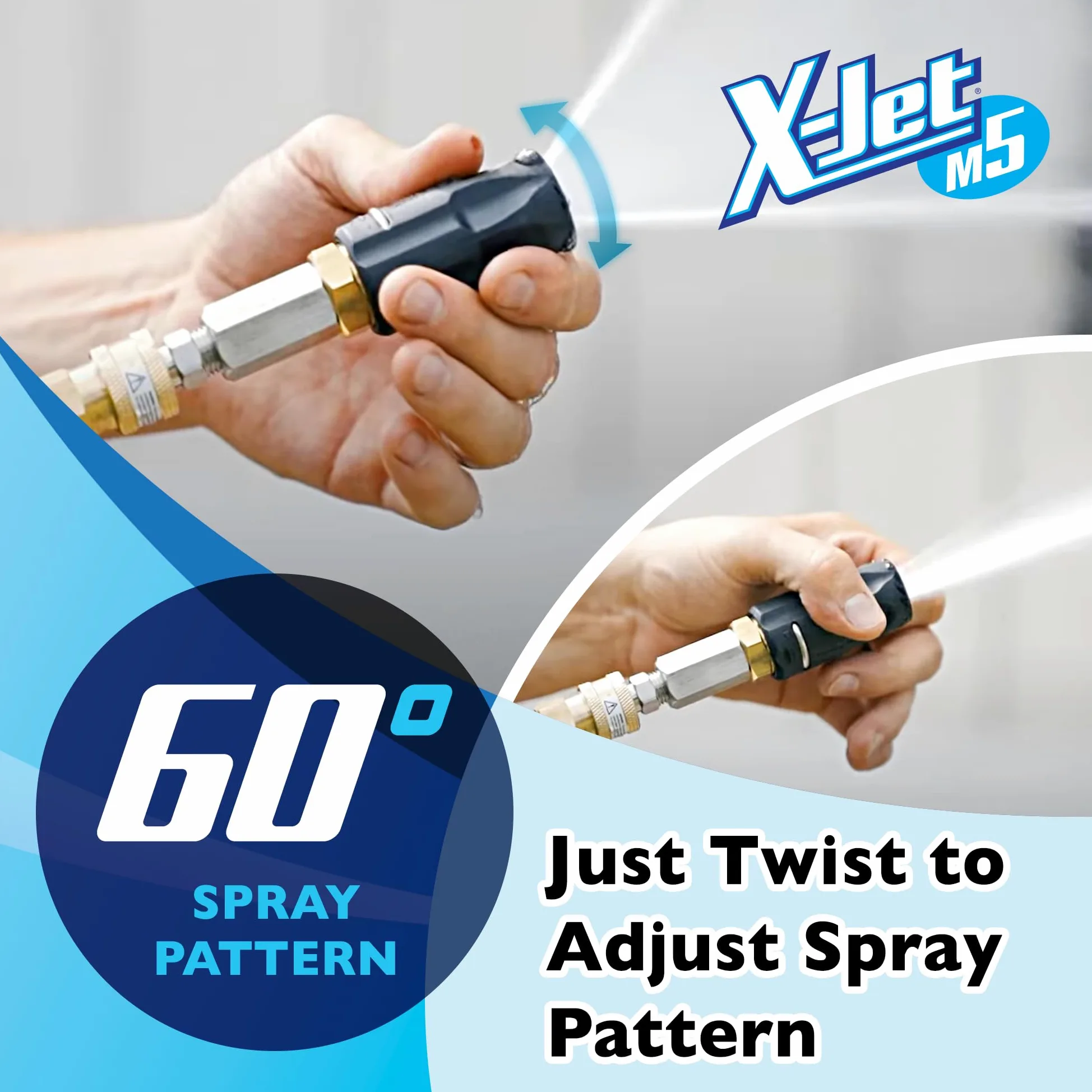 xjet X-Jet M5 - Boquilla ajustable para lavadora a presión #9 3-4 GPM