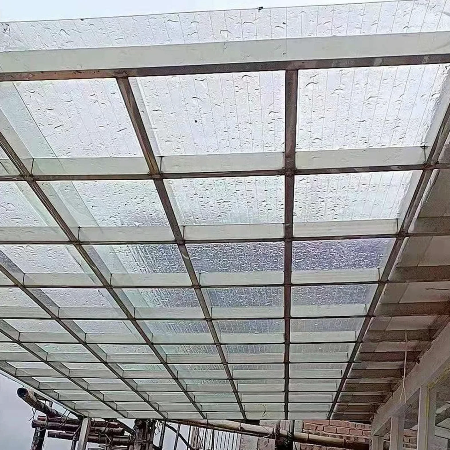 Hoja De Plástico De Policarbonato Cubierta De Techo De Invernadero Hoja Resistente Al Toldo Para Toldo De Jardín Al Aire Libre Aislamiento Térmico Resistente A Roturas.(Size:59.1''x3.3',Color:Borrar)